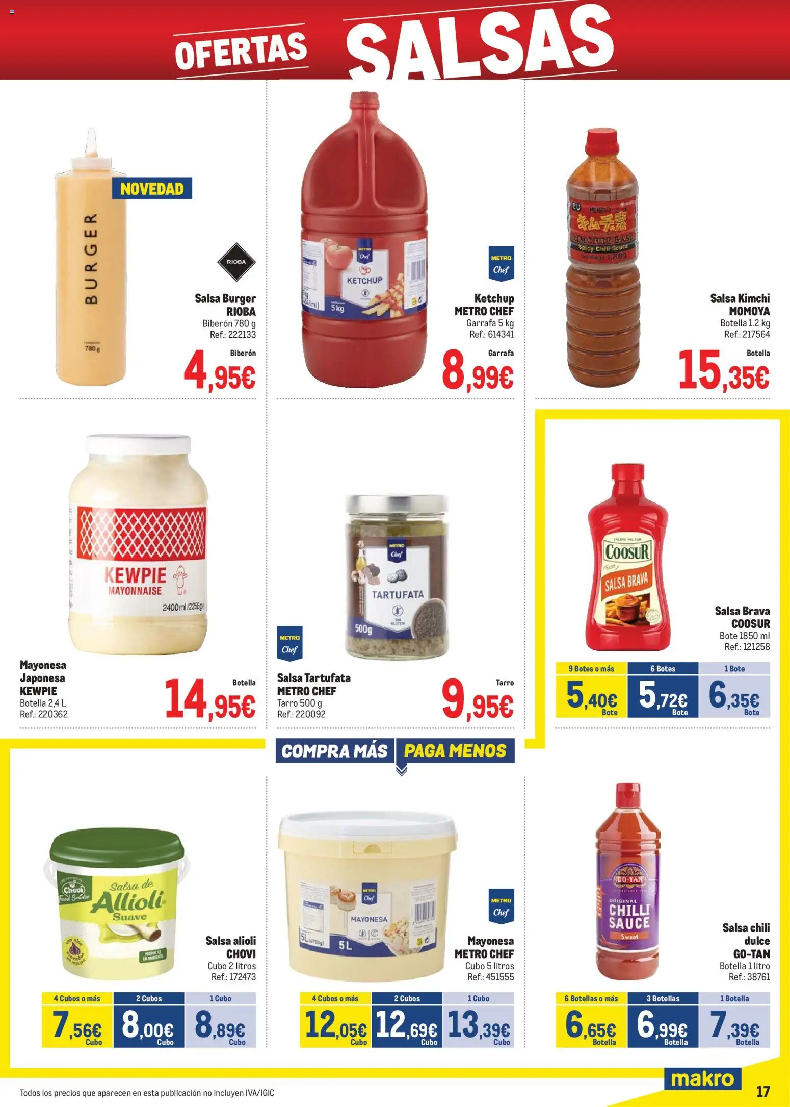 Makro - Precios Norte II │ válido desde el 03.11.2025 | Página: 17 | Productos: Salsa brava, Οθόνη προβολής
