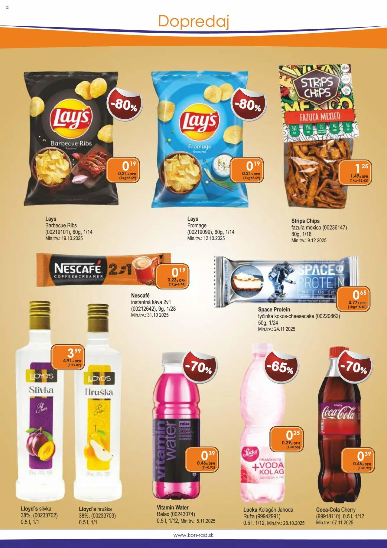 Nové KON - RAD akcie – leták je platný od 01.10.2025 | Strana: 35 | Produkty: Káva, Fazuľa, Voda, Coca cola