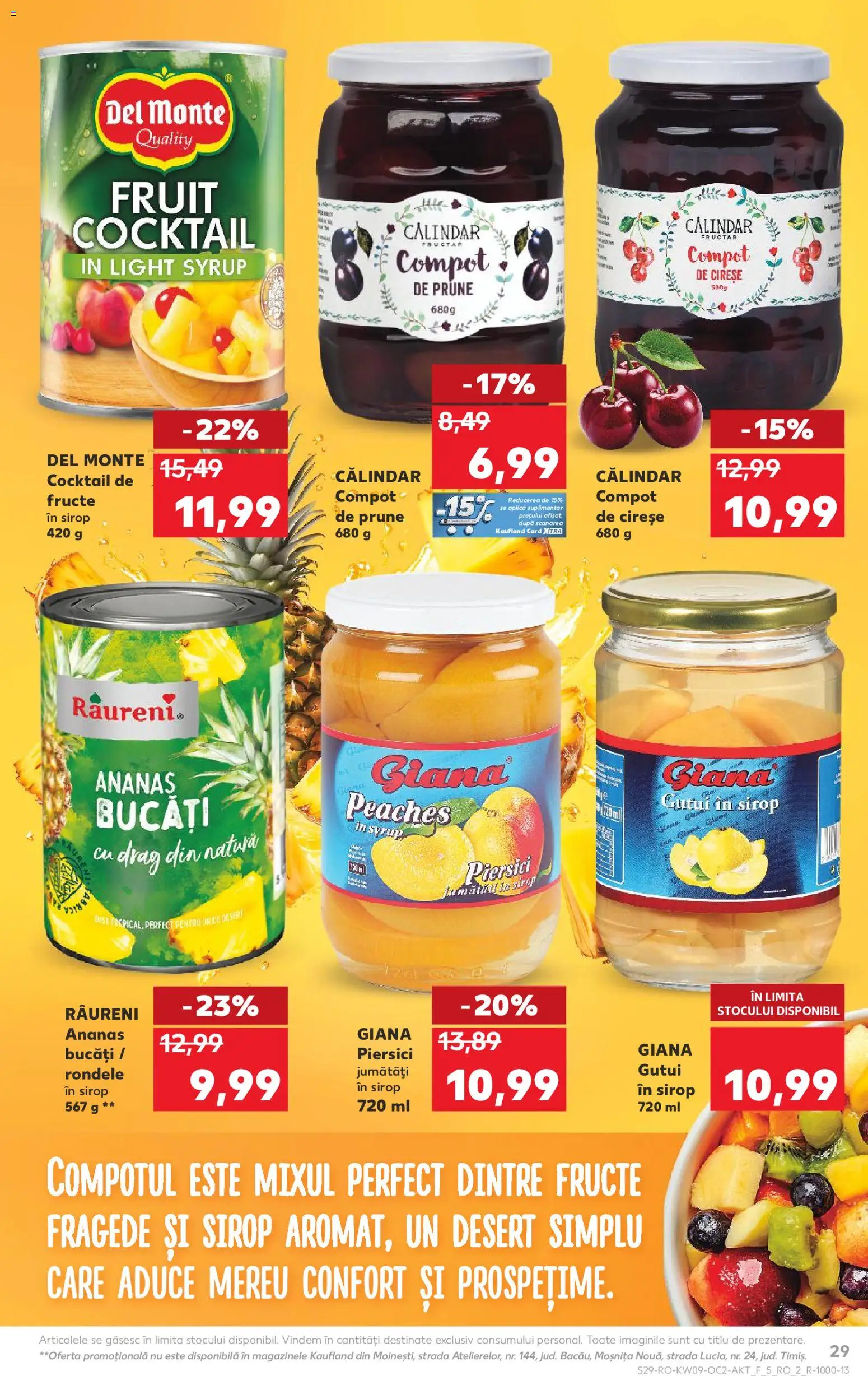 Noul catalog Kaufland – valabil de la 25.02.2026 | Pagină: 29 | Produse: Cocktail, Prune, Ananas, Fructe