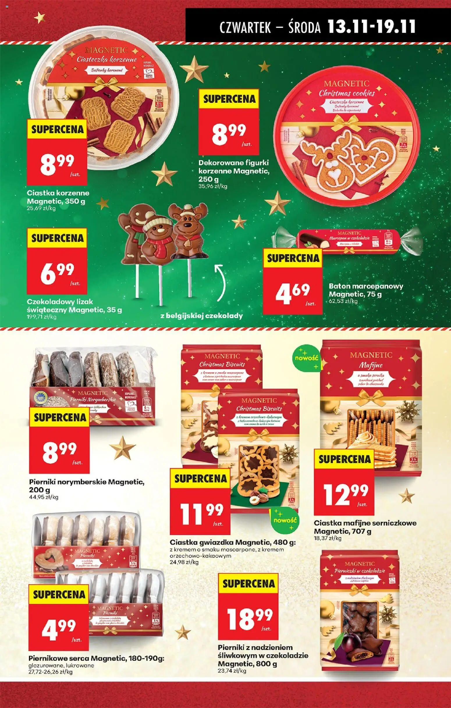 Biedronka gazetka - Oferta w tym tygodniu od 13.11.2025 | Strona: 47 | Produkty: Ciasteczka korzenne, Ciastka mafijne, Ciastka, Ciasteczka