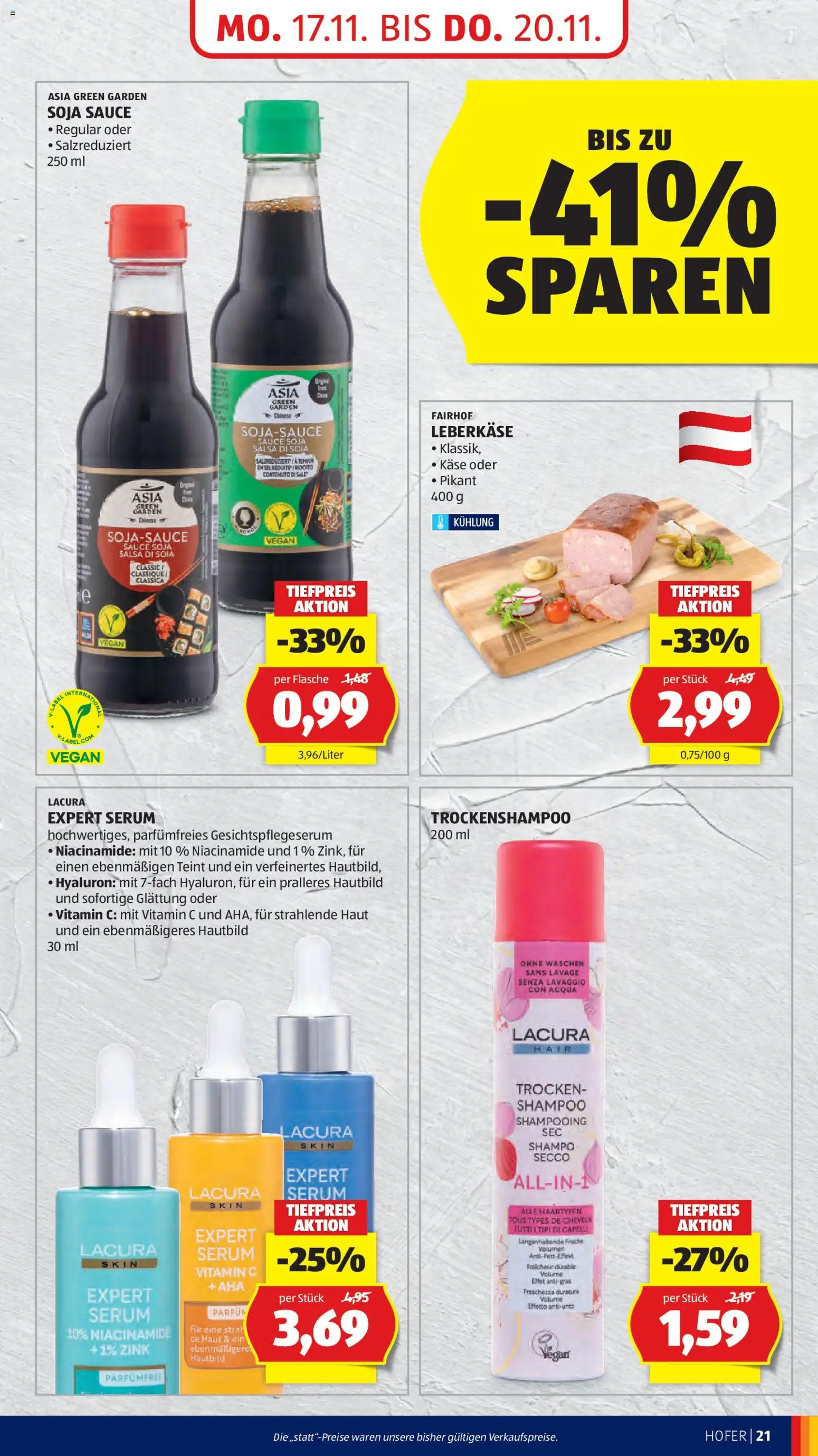Hofer - Black Friday gültig ab 14.11.2025 | Seite: 23 | Produkte: Shampoo, Käse