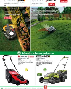 Bauhaus leták platný od 23.03.2026 | Strana: 18 | Produkty: Robotická kosačka, Elektrická kosačka, Aku kosačka, Kosačka