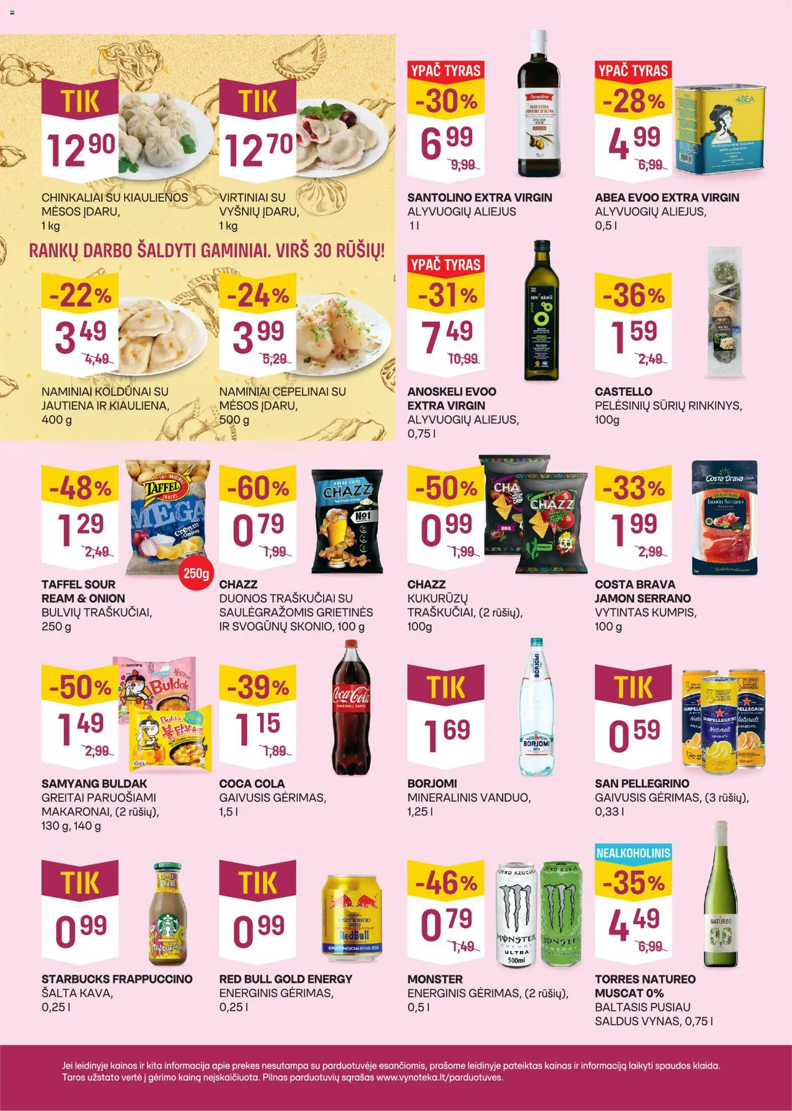 VYNOTEKA akcijos nuo 17.11.2025 | Puslapis: 2 | Prekių: Kiaulienos, Aliejus, Jautiena, Traškučiai