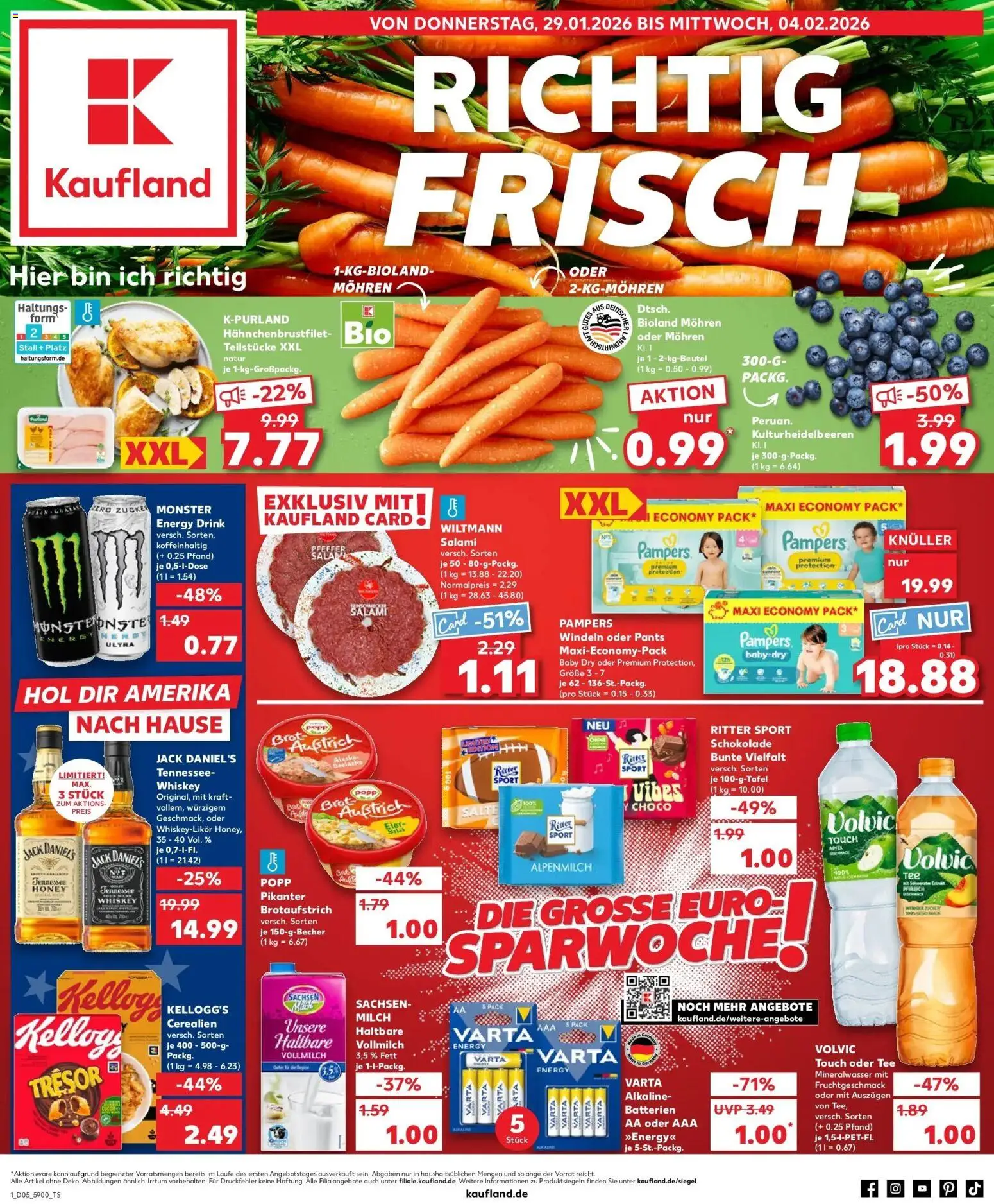 Kaufland prospekt Genthin	 – gültig ab 29.01.2026 | Seite: 1 | Produkte: Batterien, Energy, Tee, Whiskey