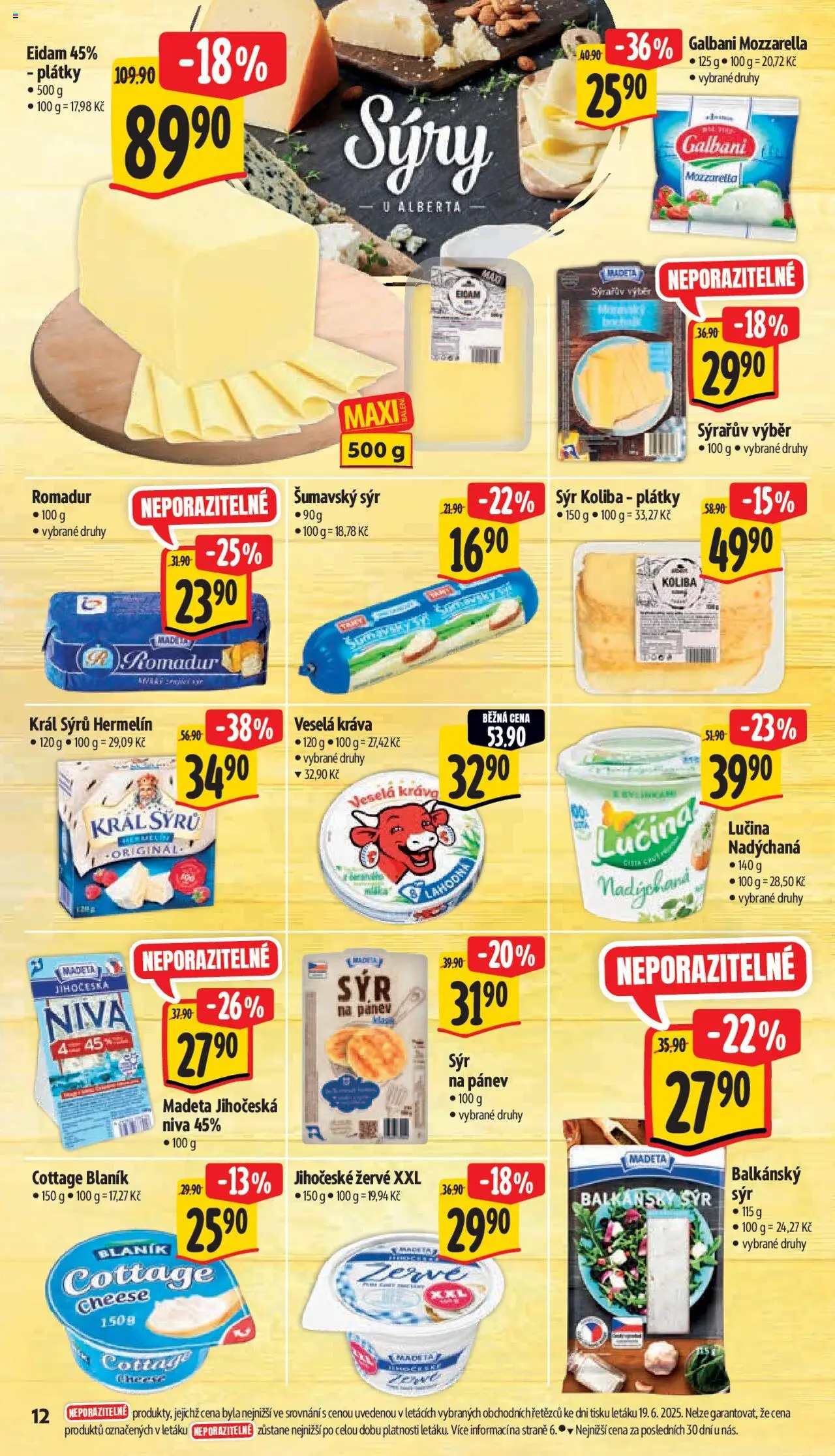 Albert leták - Supermarket od 25.06.2025 | Strana: 21 | Produkty: Sýr na pánev, Balkánský sýr, Hermelín, Cottage cheese