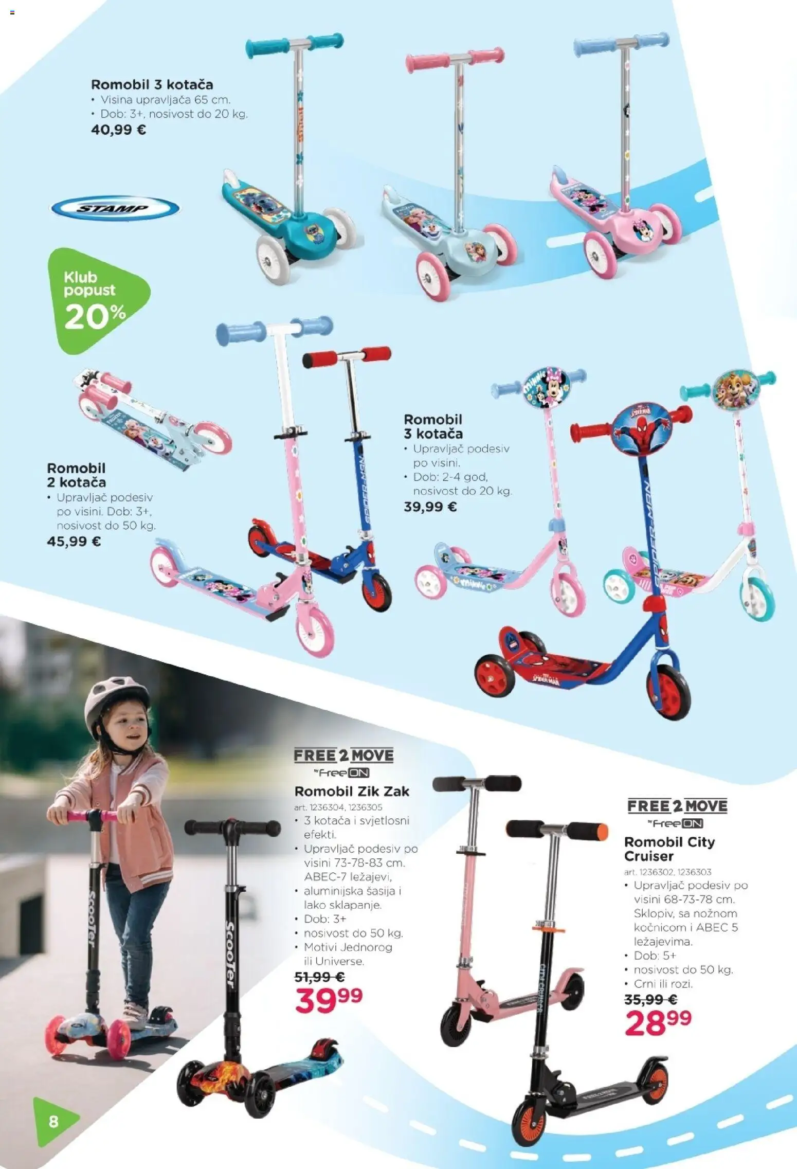 Baby Center katalog | vrijedi od 19.03.2026 | Stranica: 8 | Proizvodi: Romobil