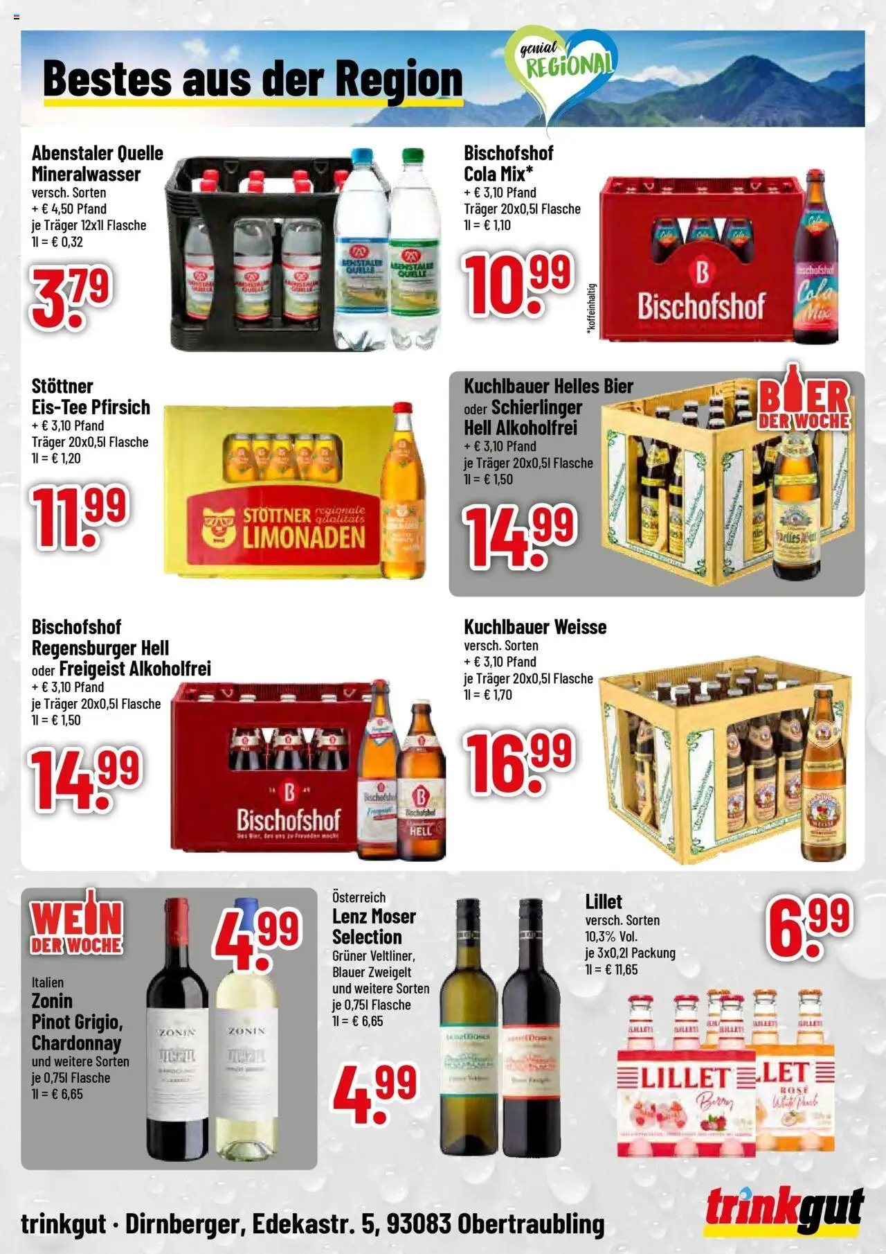 Trinkgut prospekt Obertraubling	 - gültig ab dem 20.07.2025 | Seite: 4 | Produkte: Cola, Lillet, Pfirsich, Wein