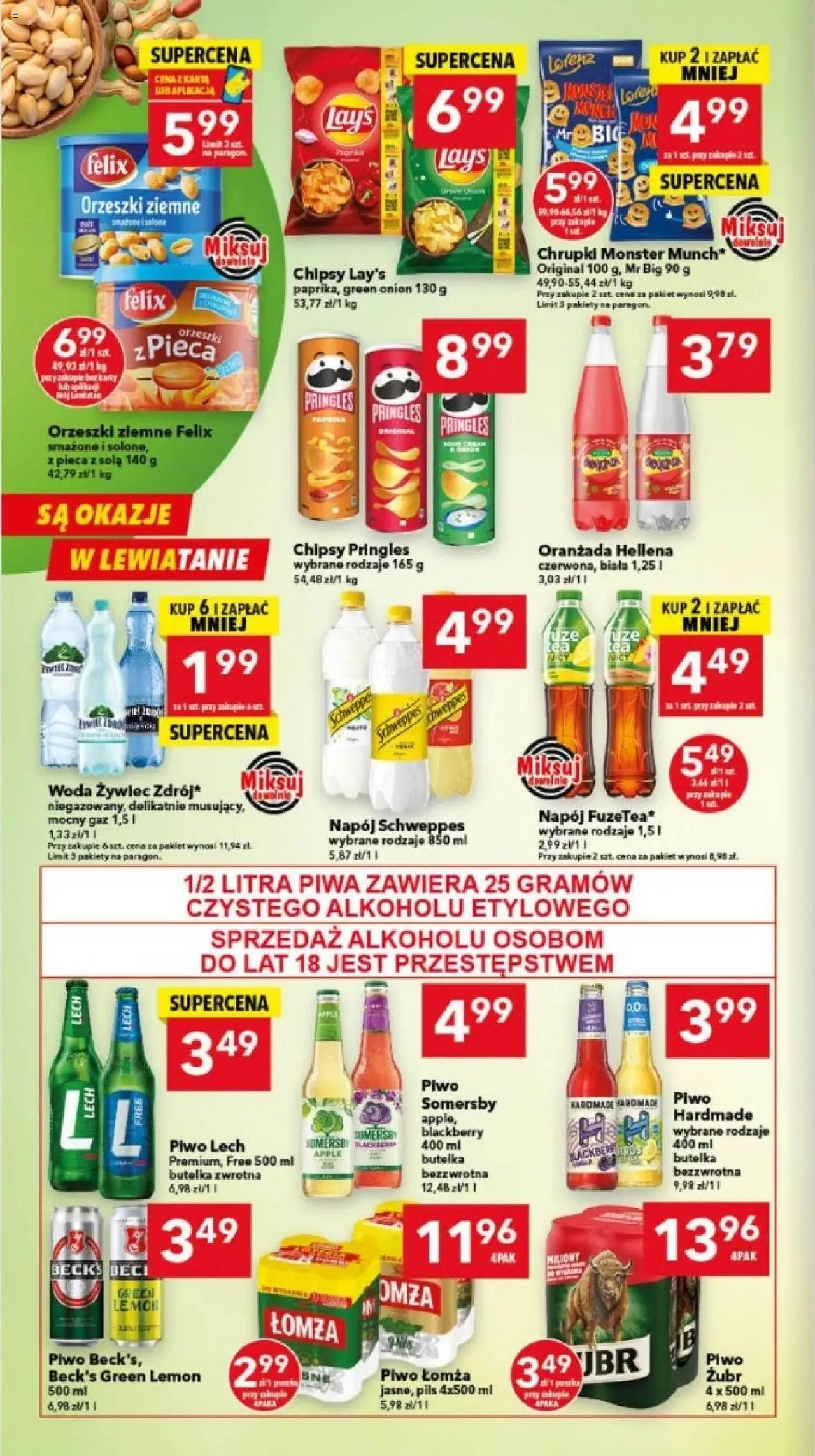 Lewiatan gazetka - Bydgoszcz od 13.08.2025 | Strona: 6 | Produkty: Chrupki, Orzeszki ziemne, Somersby, Woda