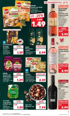 Kaufland prospekt Leipzig	 ab 23.10.2025 gültig | Seite: 5 | Produkte: Rotwein halbtrocken, Melone, Pasta, Erbsen
