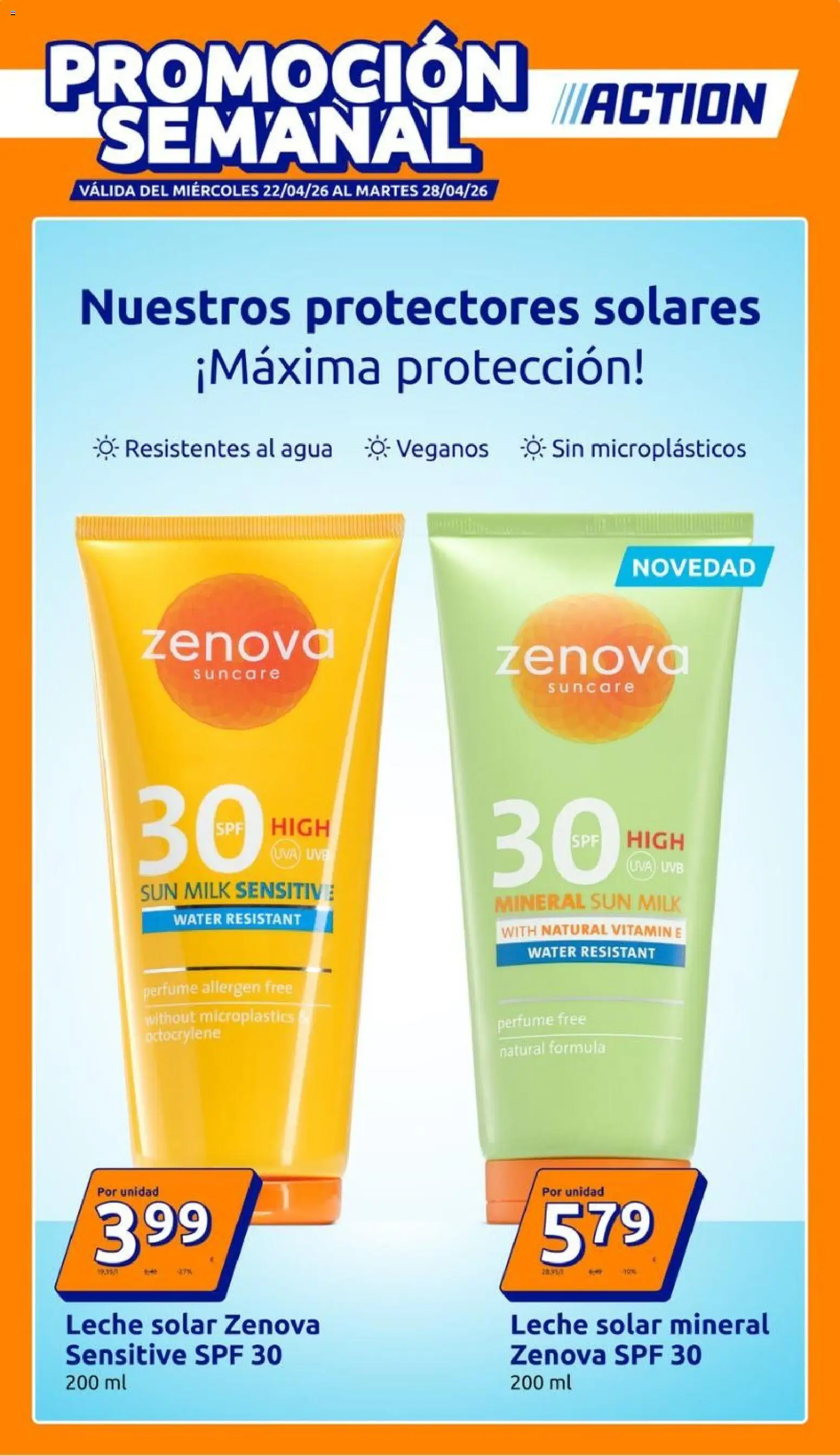 Action folleto │ válido desde el 22.04.2026 | Página: 1 | Productos: Perfume, Leche