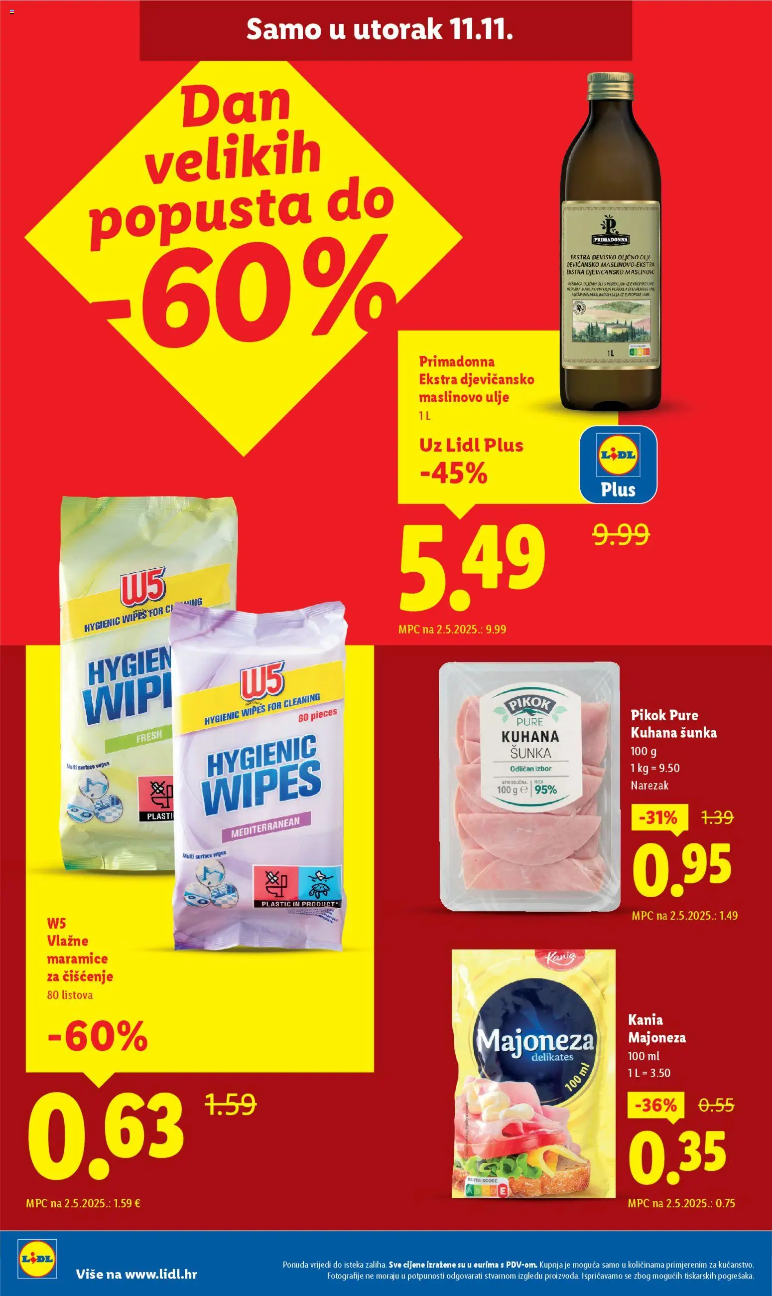 Lidl katalog | vrijedi od 10.11.2025 | Stranica: 36 | Proizvodi: Vlažne maramice, Šunka, Maslinovo ulje, Narezak