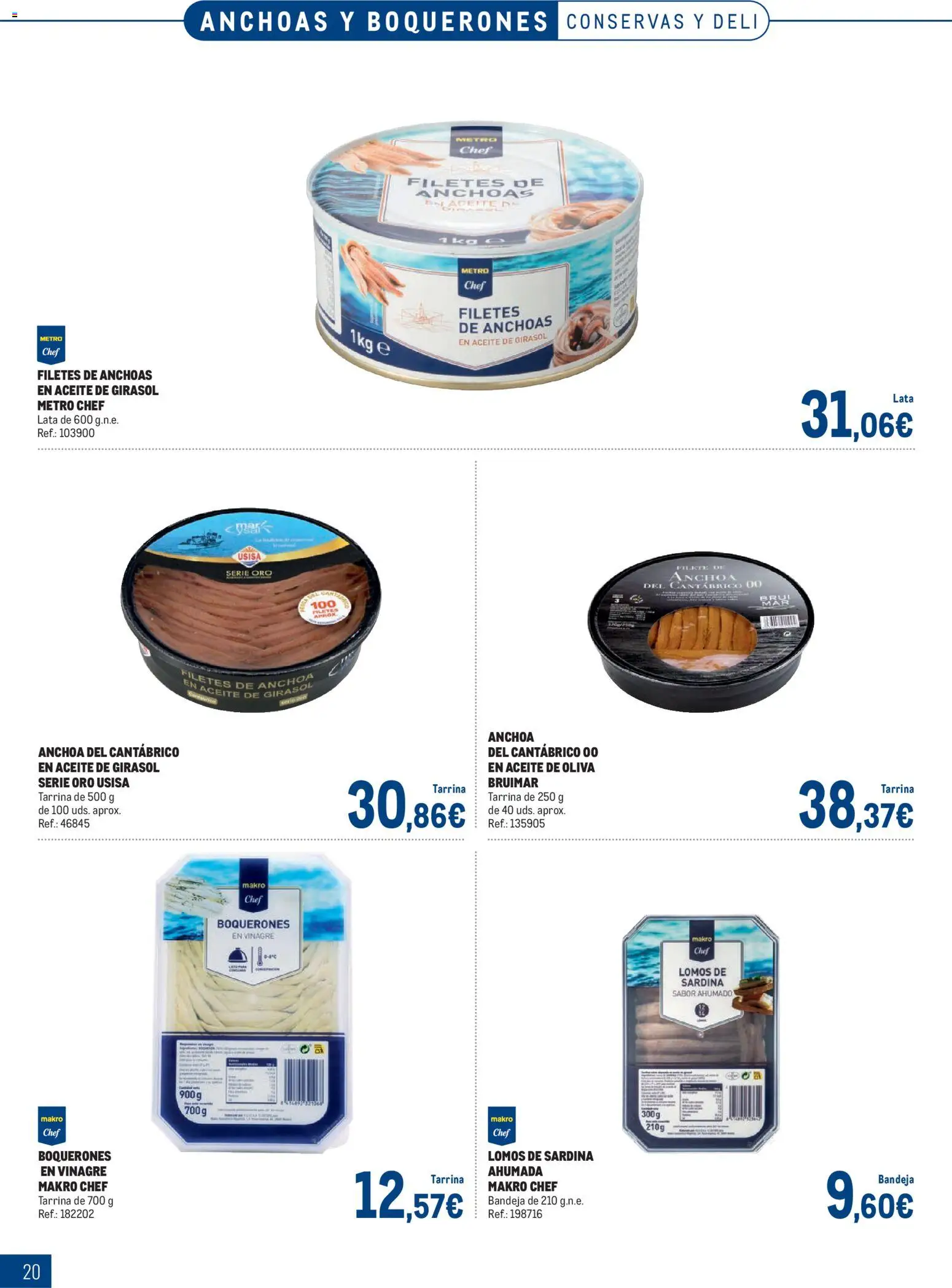 Makro Especial Pescados Norte 3 │ válido desde el 06.04.2026 | Página: 20 | Productos: Aceite, Aceite de oliva, Aceite de girasol, Anchoa