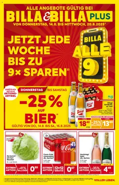 Vorschau von dem Prospekt - Billa Flugblatt - Salzburg gültig ab 14.08.2025