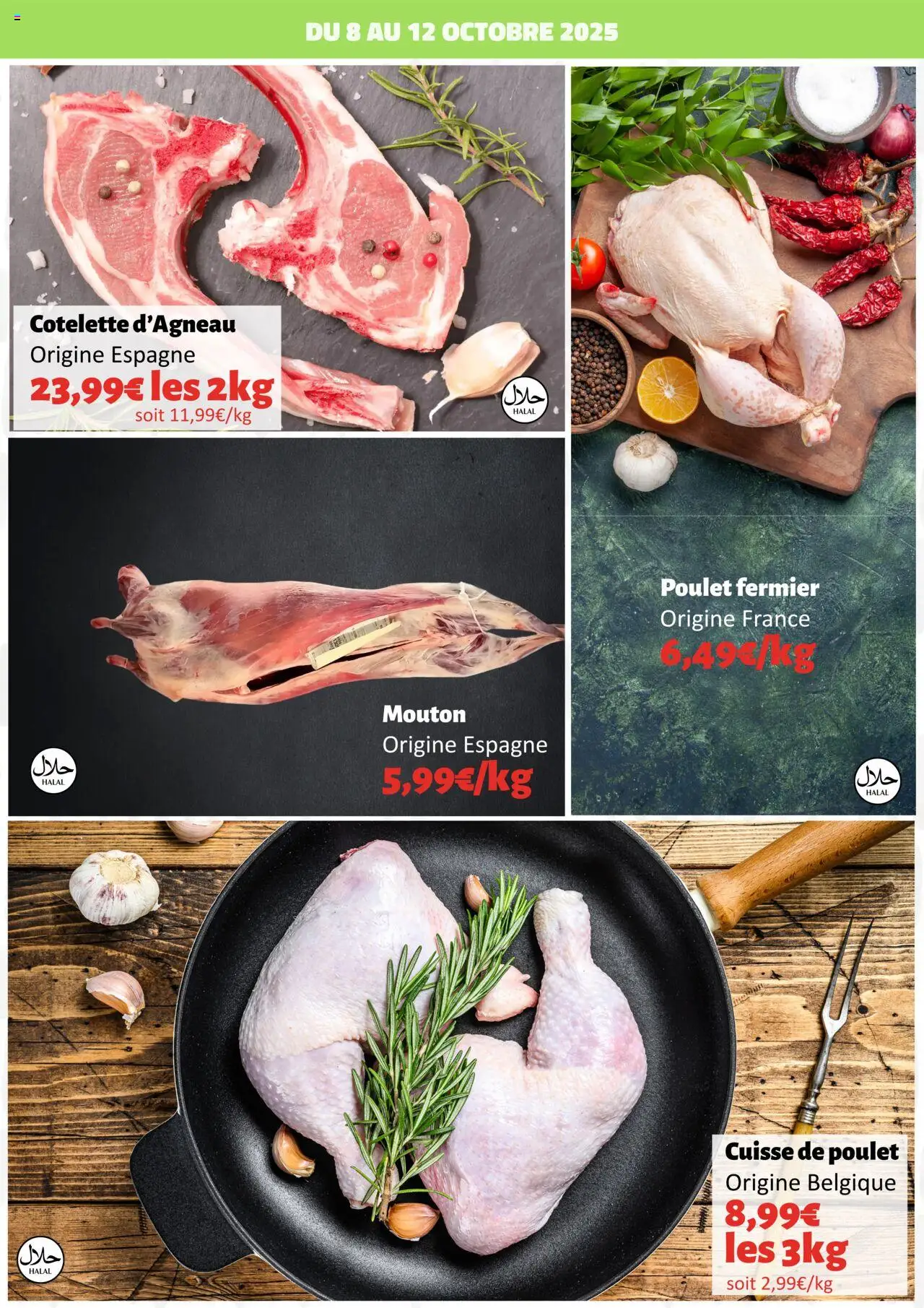 {H1} | Page: 2 | Produits: Cuisse de poulet