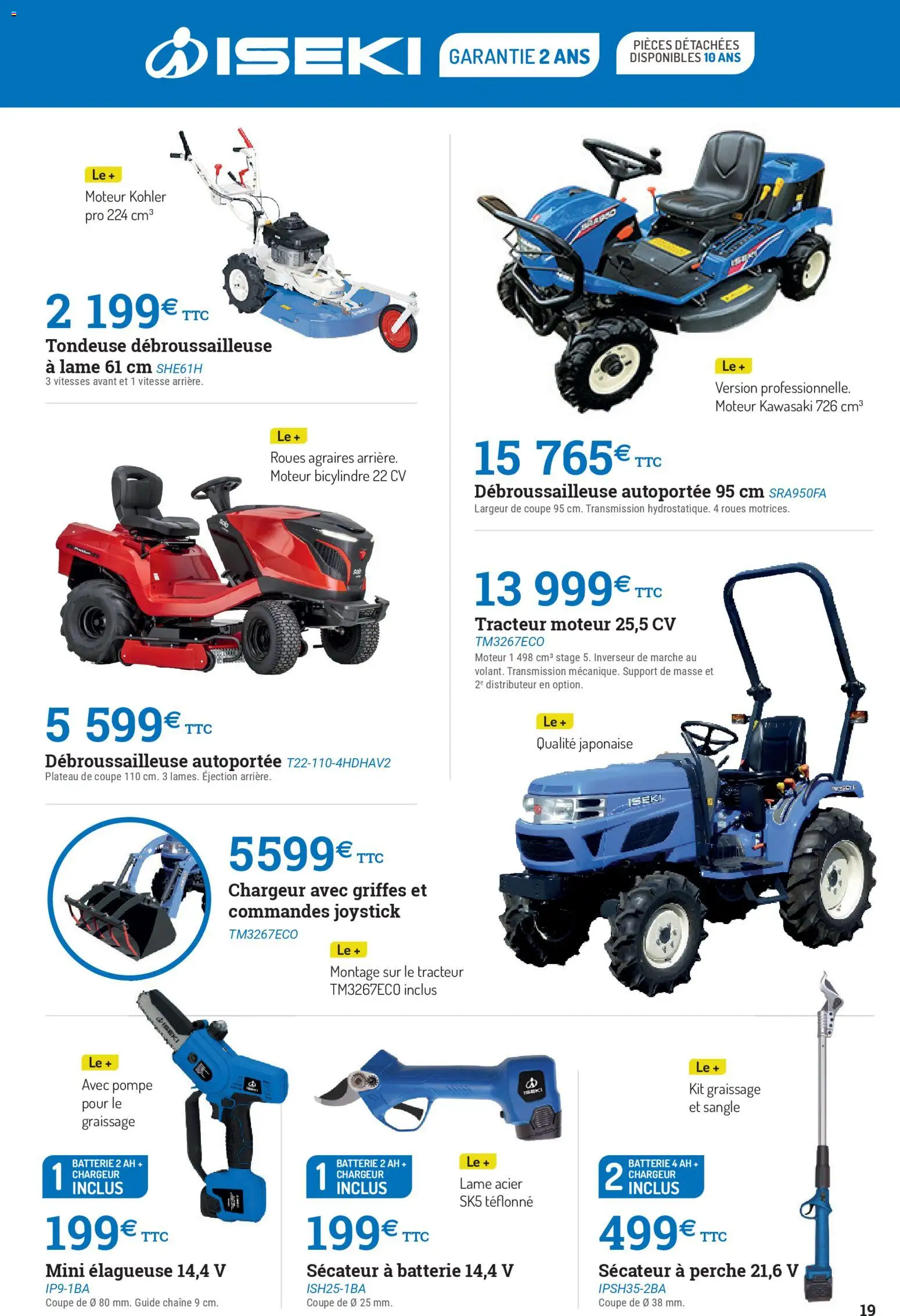 {H1} | Page: 19 | Produits: Plateau, Tondeuse, Sécateur, Batterie
