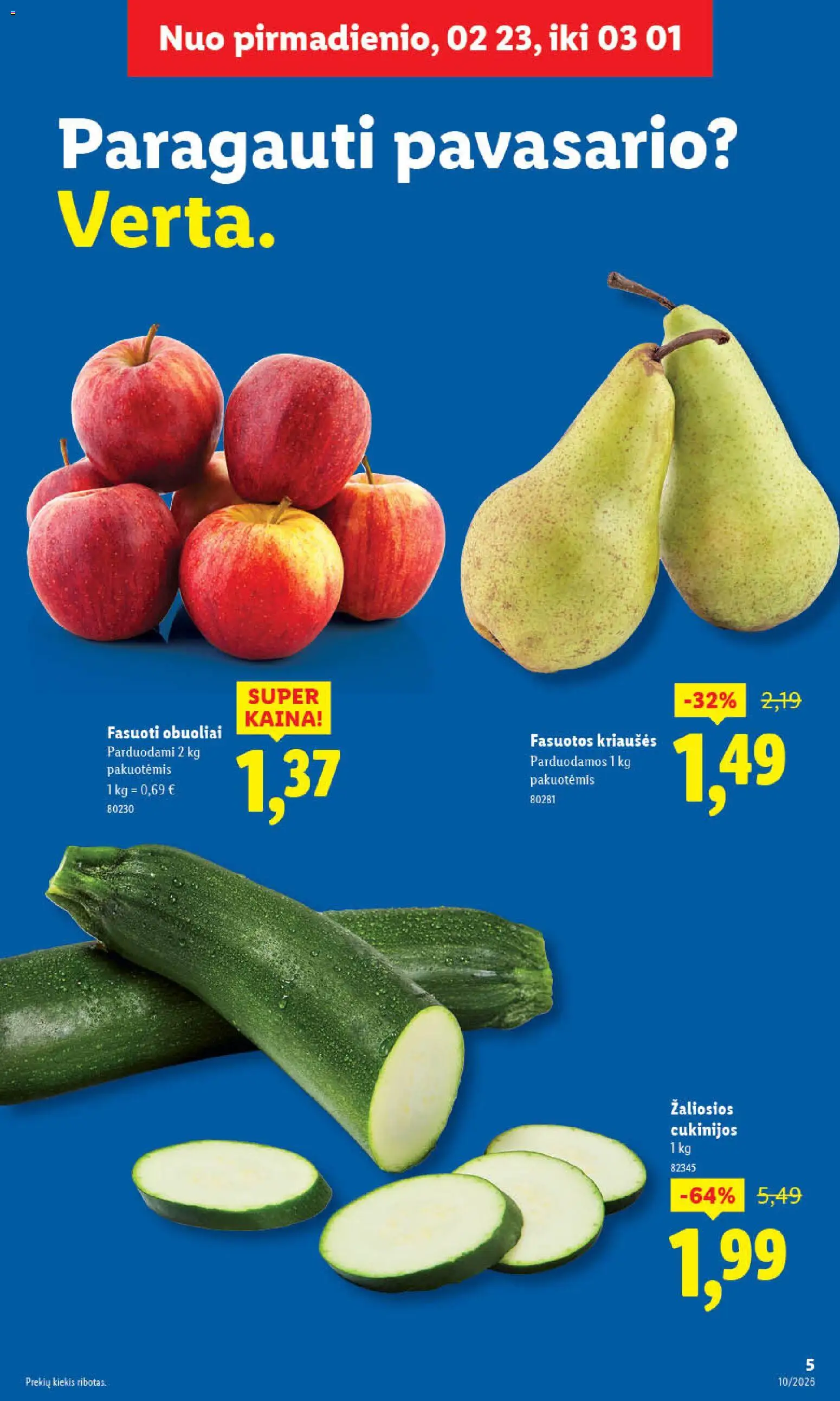 LIDL akcijos nuo 02.03.2026 | Puslapis: 9 | Prekių: Kiaulienos, Saliamis, Kumpis, Dešra