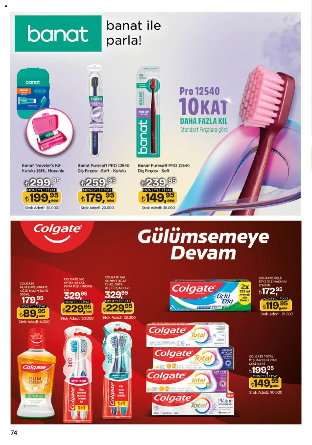 Migros Katalog - Migroskop - 07.08.2025 tarihinden itibaren geçerlidir | Sayfa: 74 | Ürünler: Diş macunu, Diş fırçası, Ağız bakım suyu