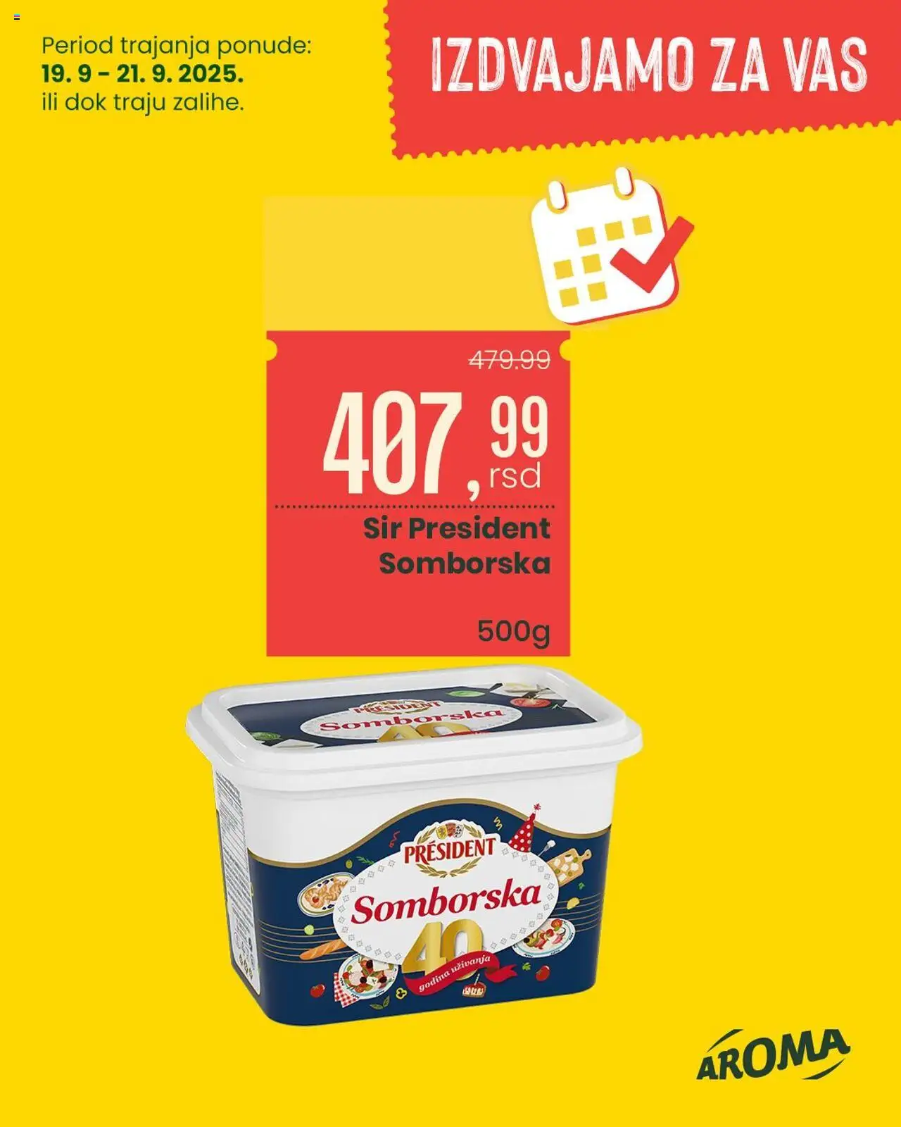 Aroma Market katalog - važi od 19.09.2025 | Strana: 6 | Proizvode: Sir