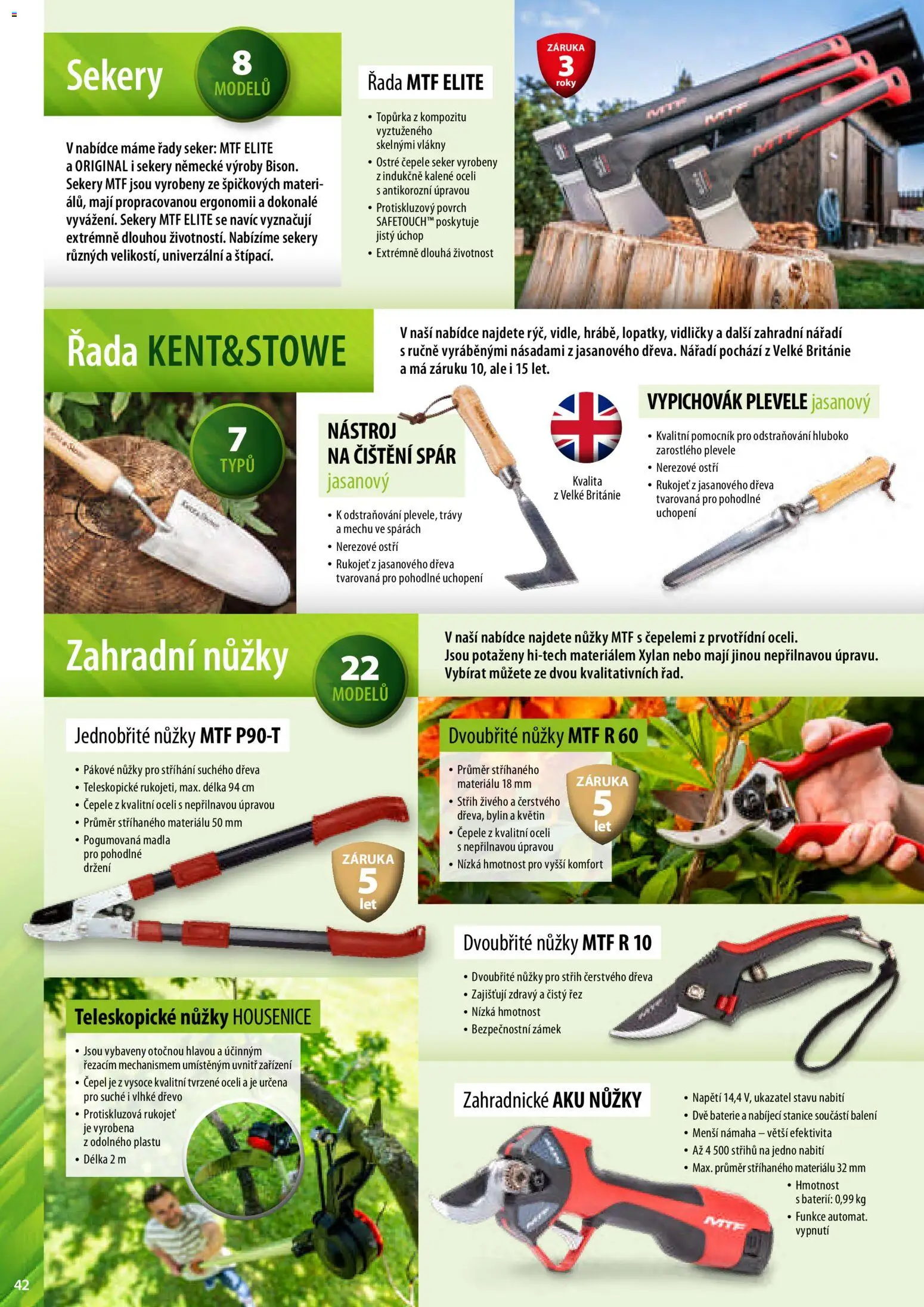 Mountfield katalog od 02.04.2026 | Strana: 42 | Produkty: Nůžky, Zahradní nůžky, Baterie, Aku nůžky