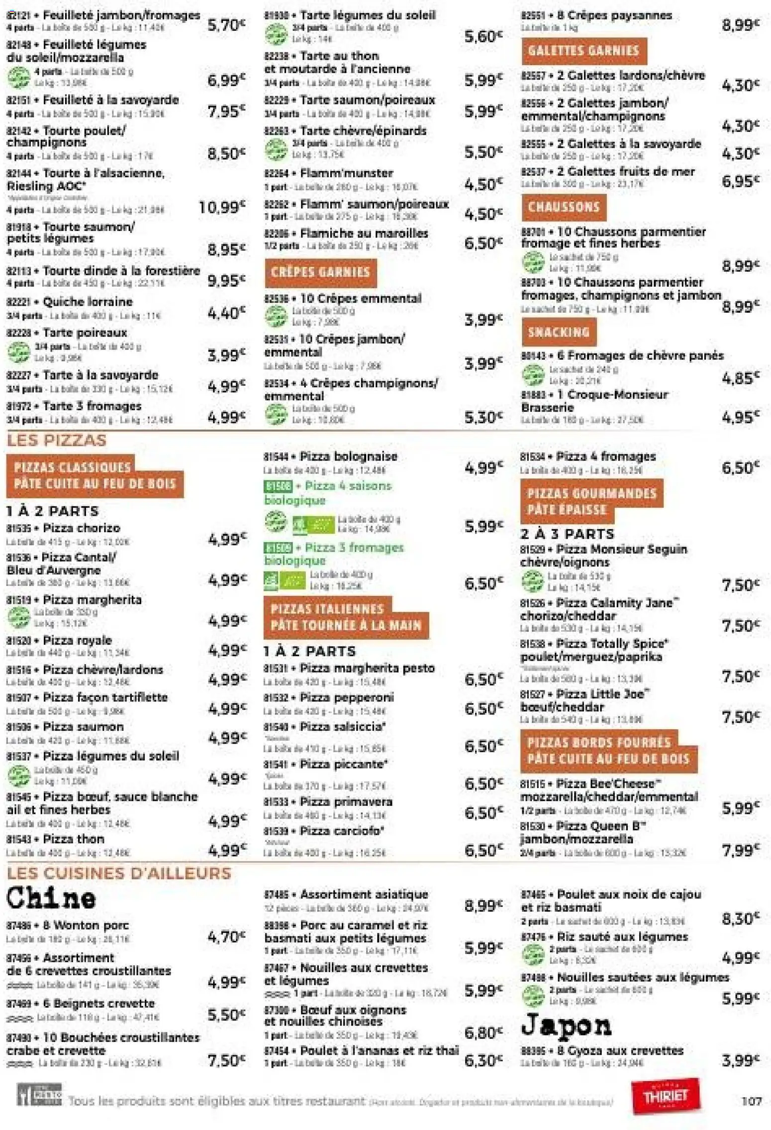 {H1} | Page: 107 | Produits: Bol, Tartiflette, Thon, Crabe