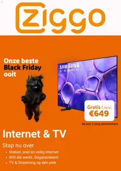Ziggo - Black Friday - Voorbeeld van een folder van Ziggo, geldig van 27.11.2025