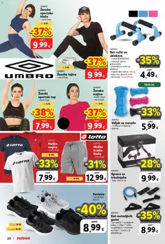 Ponuda Plodine - Pregled kataloga iz trgovine Plodine, vrijedi od 11.03.2026 | Stranica: 20 | Proizvodi: Sportski top, Majica, Hlače, Vrata