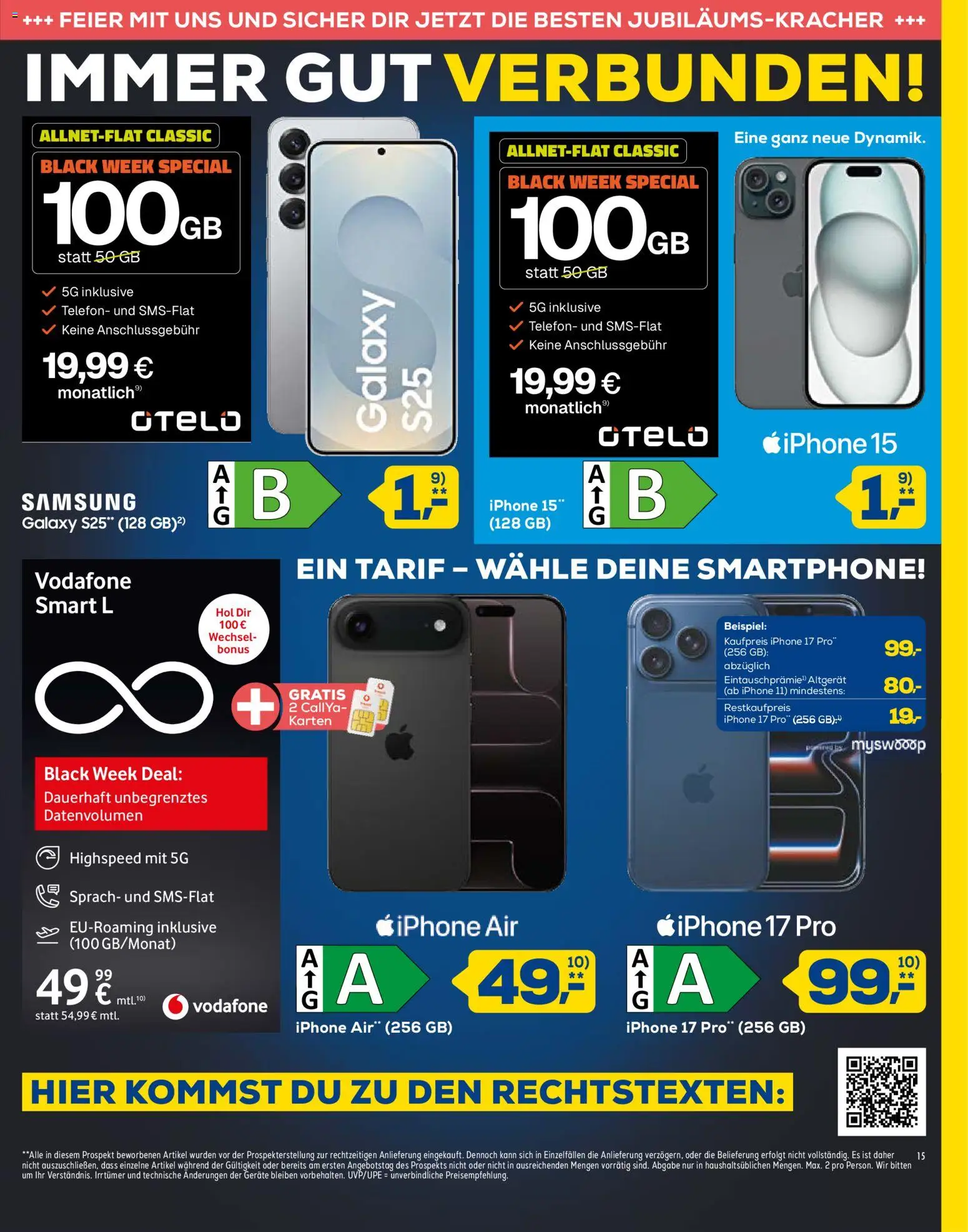 Euronics - Black Friday – gültig ab 26.11.2025 | Seite: 15 | Produkte: Samsung, Iphone, Telefon, Smartphone