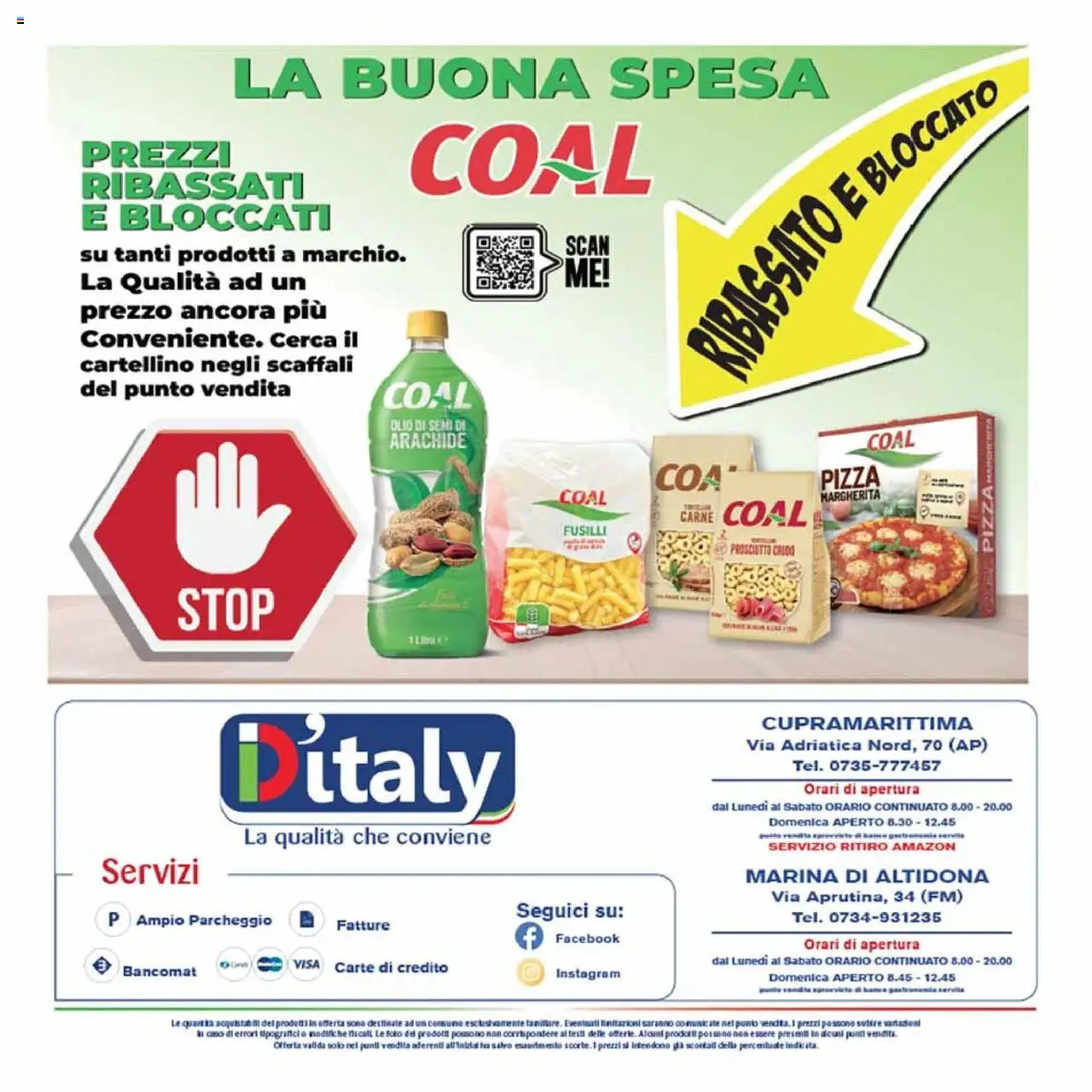 Volantino Coal del 11.09.2025 | Pagina: 12 | Prodotti: Prosciutto Crudo, Pizza, Olio, Fusilli