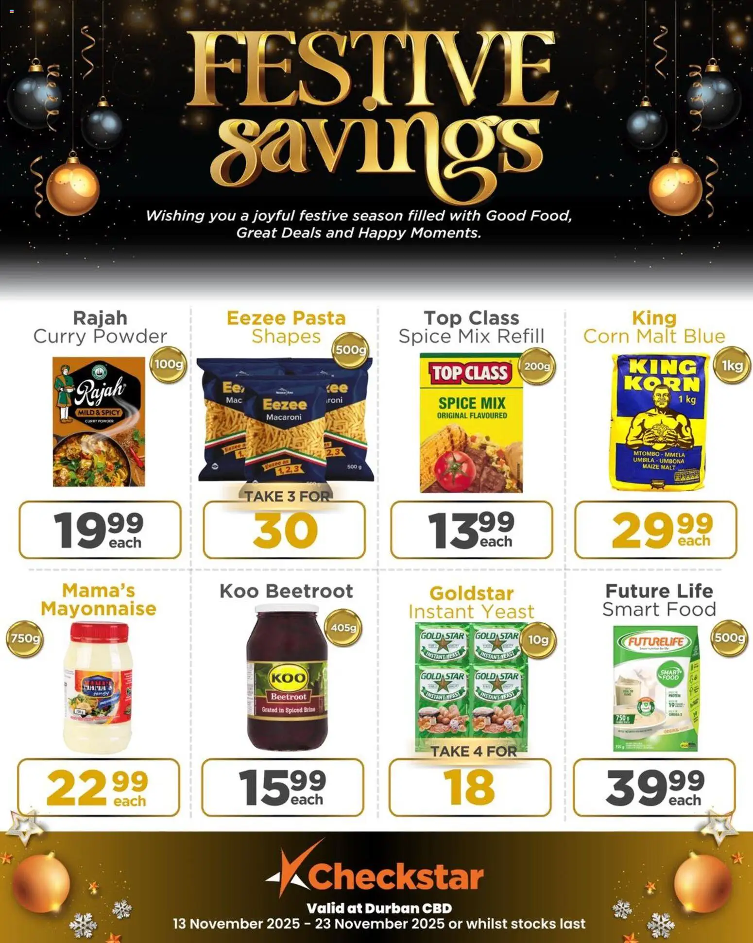 New Check Star catalogue – valid from 13.11.2025 | Page: 4 | Products: Powder, Pasta, Curry powder, Mayonnaise