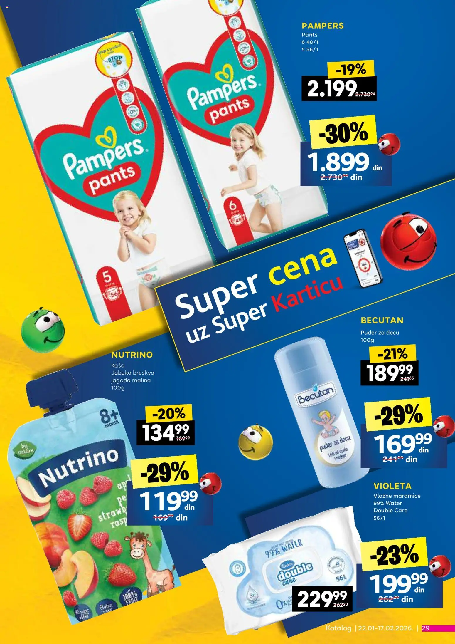 Roda katalog - važi od 22.01.2026 | Strana: 29 | Proizvode: Pampers, Jagoda, Puder, Vlažne maramice