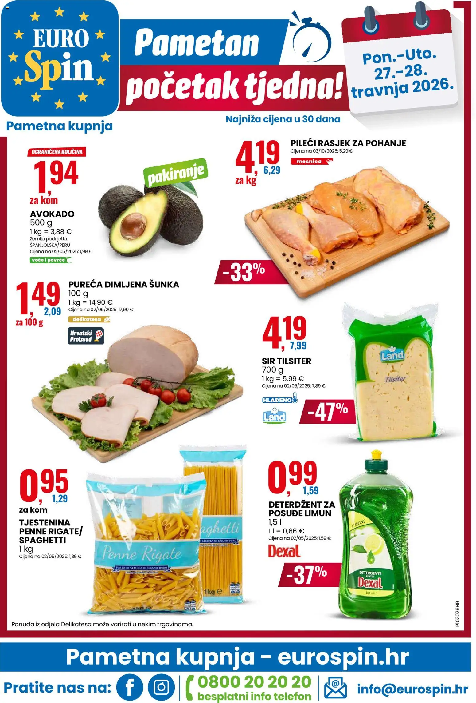 Eurospin katalog | vrijedi od 22.04.2026 | Stranica: 16 | Proizvodi: Avokado, Voće, Pasta, Telefon