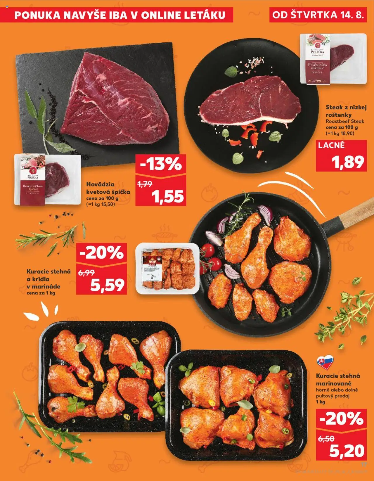 Kaufland SK akciós ujság - amely érvényes a következő dátumtól: 14.08.2025 | Oldal: 17