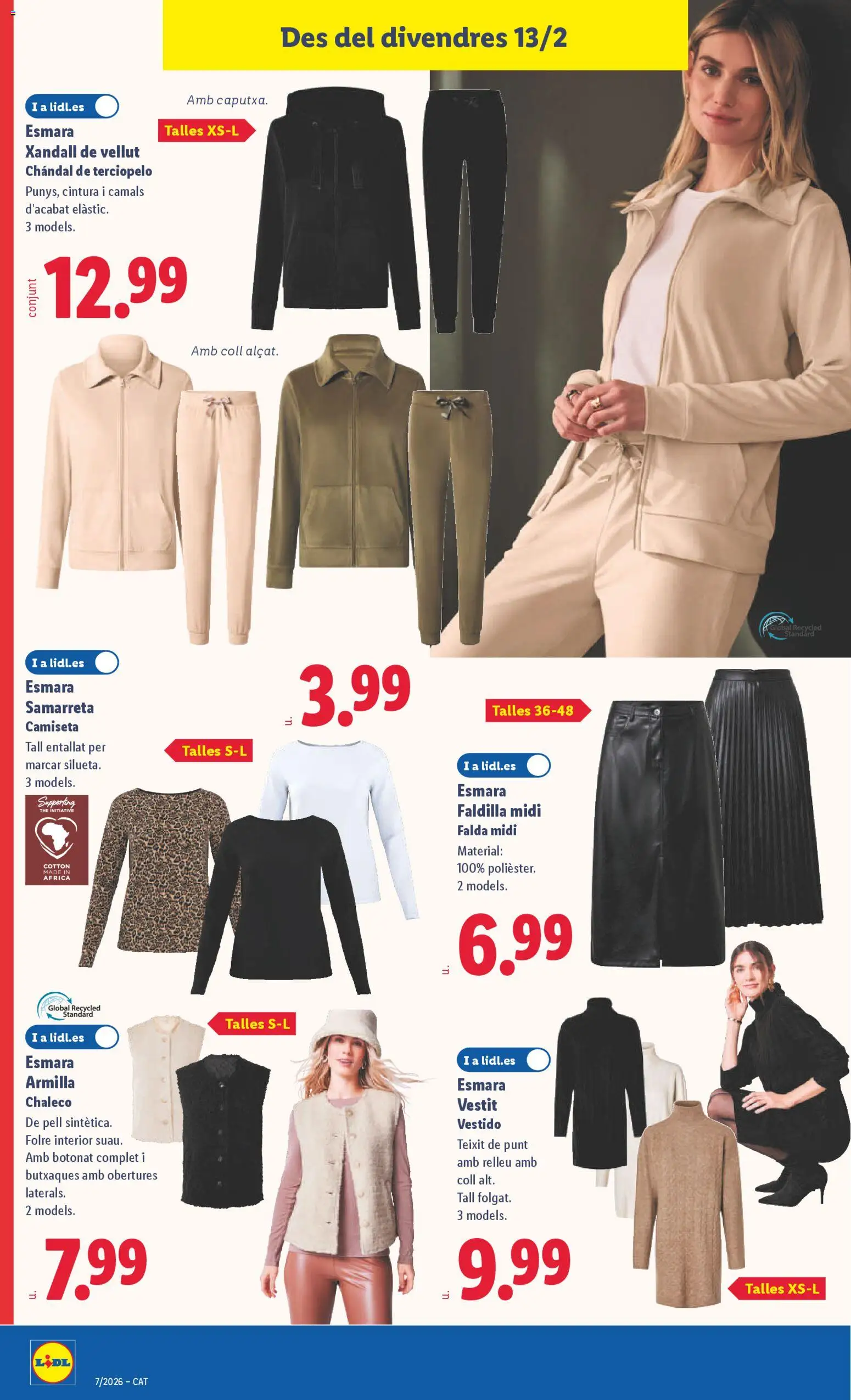 Lidl folleto de bazar │ válido desde el 09.02.2026 | Página: 28 | Productos: Falda midi, Chaleco