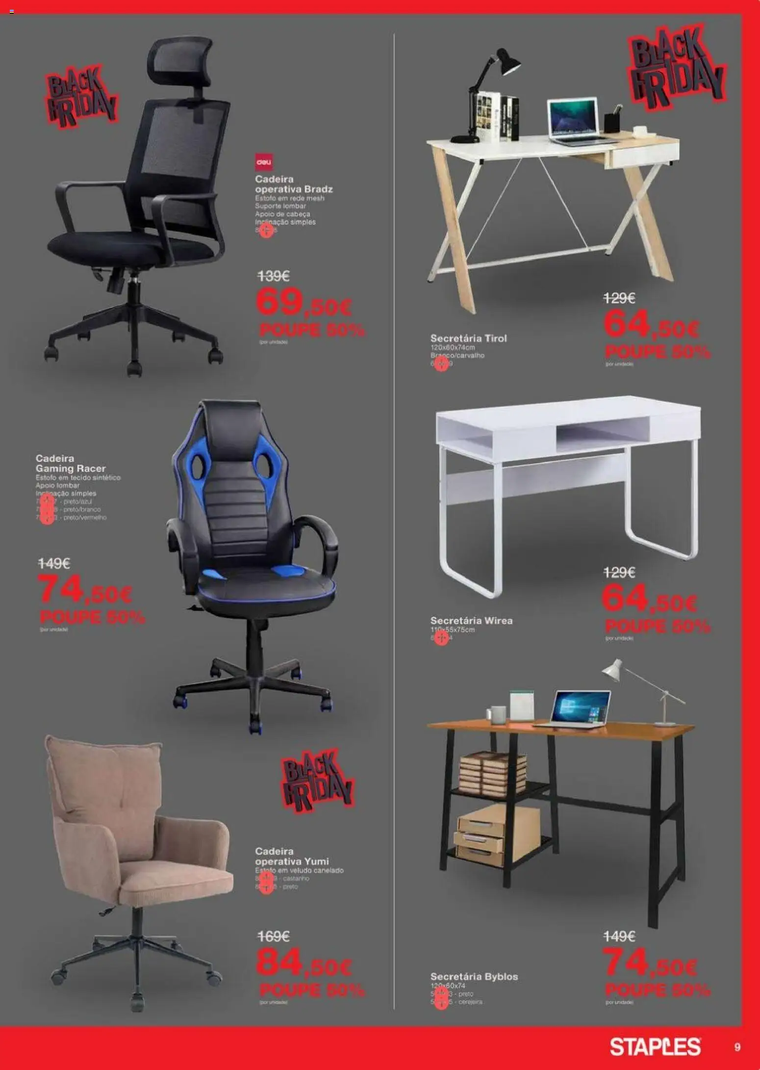 Staples - Black Friday  │ válido de 21.11.2025 | Página: 9 | Produtos: Cadeira