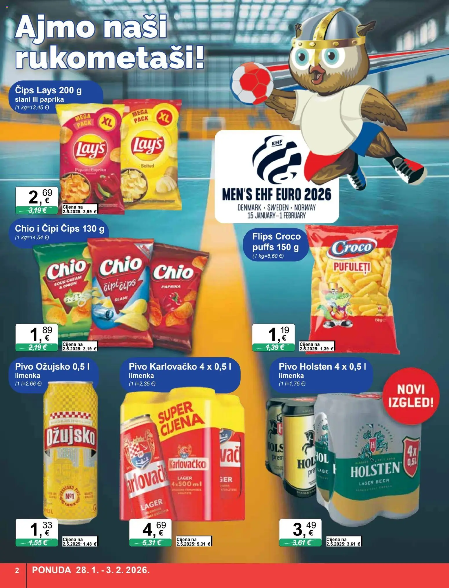 KTC katalog | vrijedi od 28.01.2026 | Stranica: 2 | Proizvodi: Karlovačko, Pivo, Čips, Ožujsko