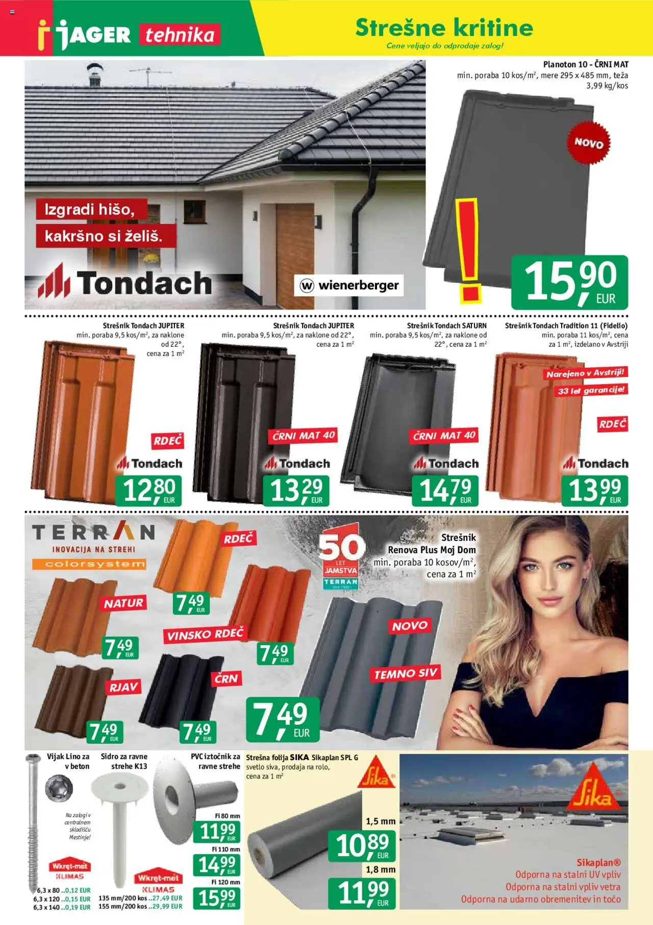 Jager katalog tehnika │ velja od 02.04.2025 | Stran: 14 | Izdelki: Teza, Kos, Folija, Beton