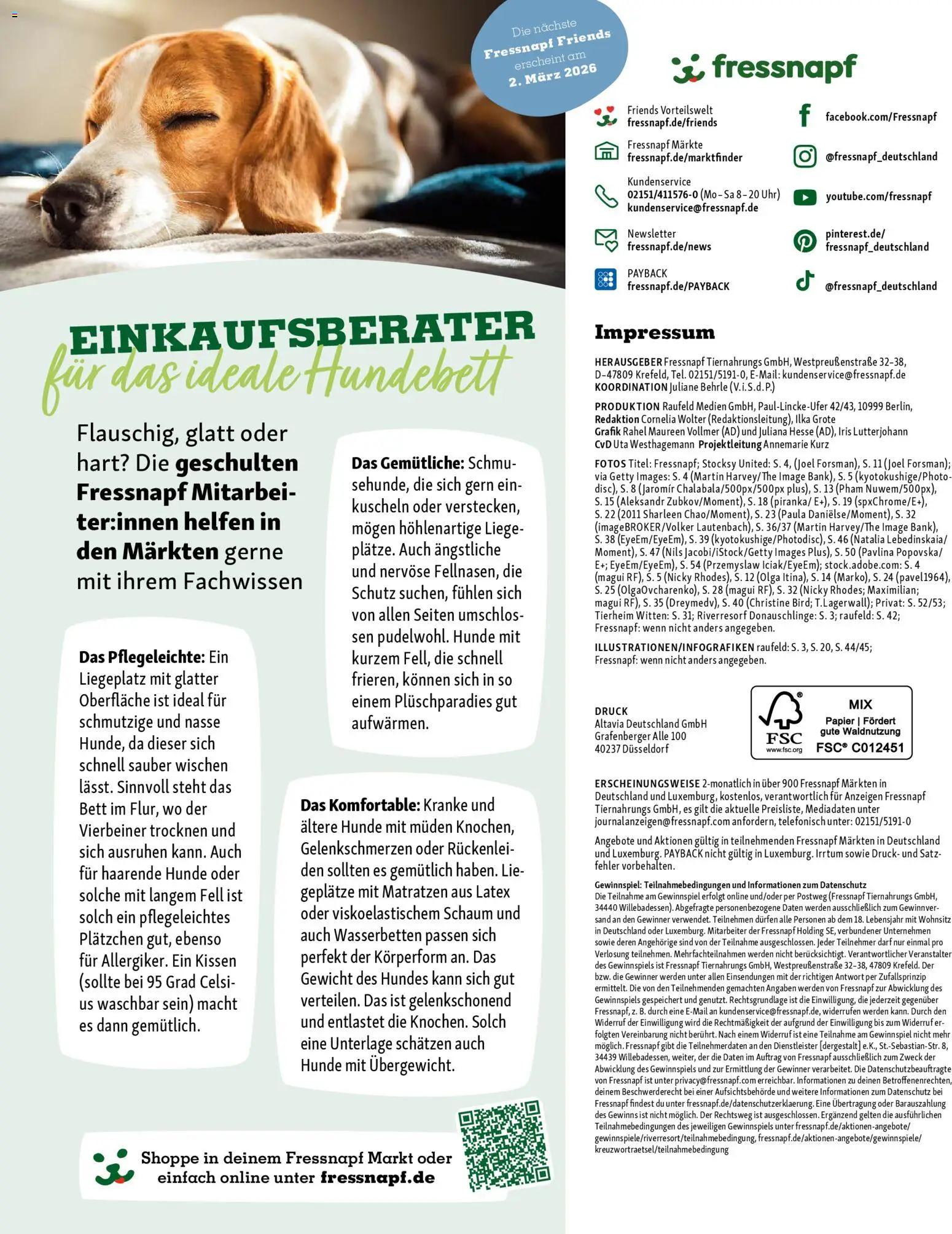 Fressnapf Friends Magazin – gültig ab 01.01.2026 | Seite: 54 | Produkte: Gewicht, Bett, Liege, Uhr