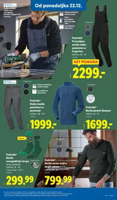 Parkside® Postavljene muške radne pantalone sa tregerima, Muške radne pantalone sa tregerima, veličine: 48-58 - pregled Lidl kataloga - važi od 18.12.2025 | Strana: 69