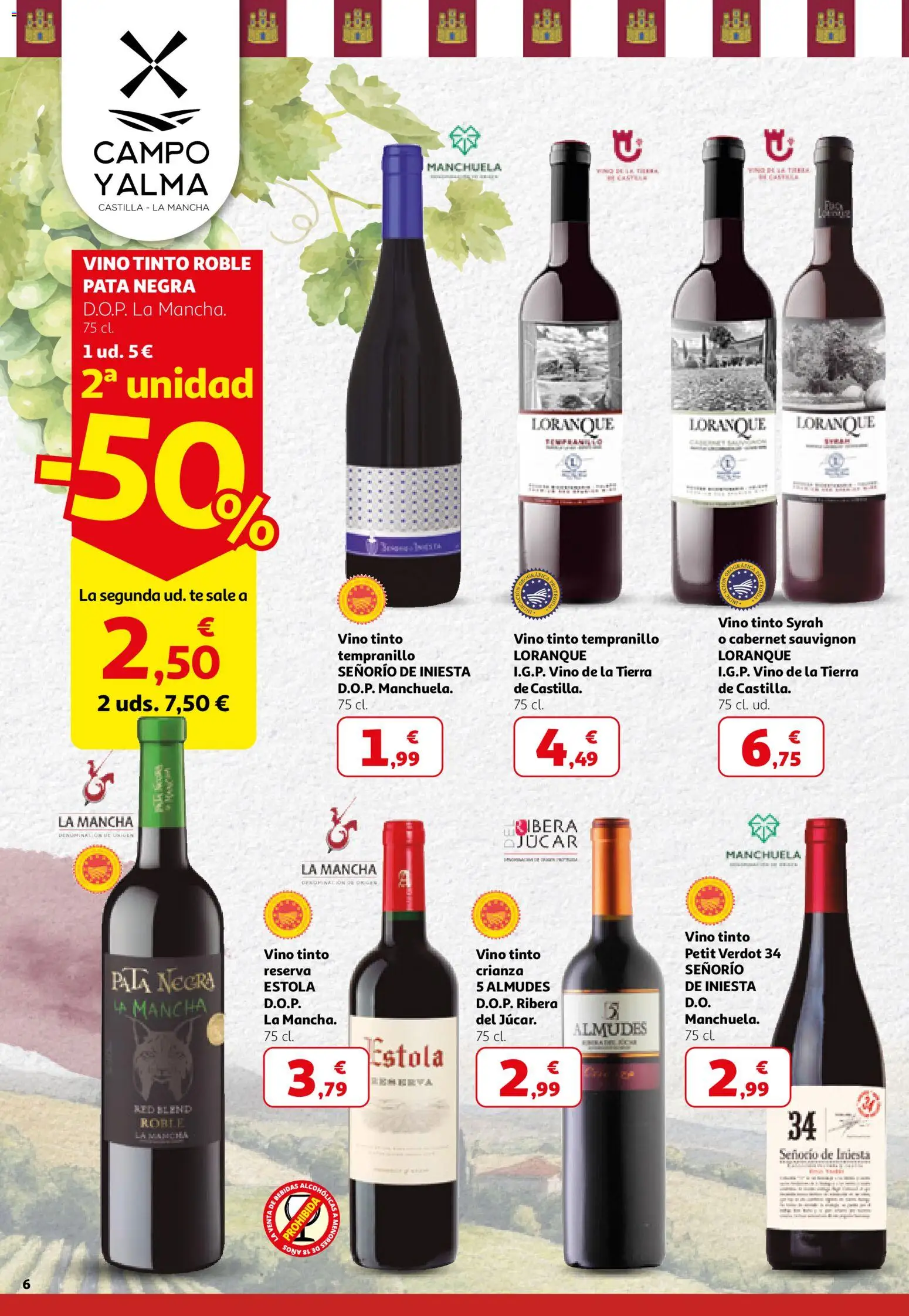 Alcampo - Campo y Alma Nacional 2026 │ válido desde el 26.02.2026 | Página: 6 | Productos: Vino, Té