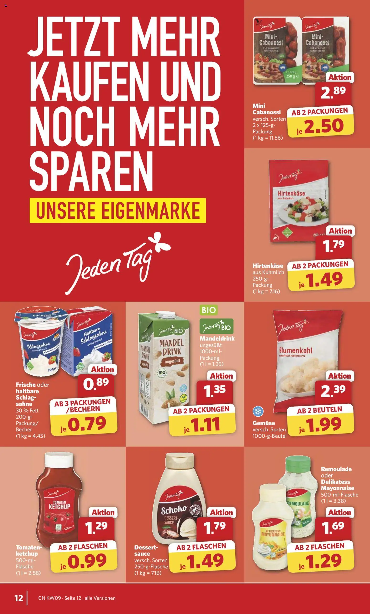 Combi Prospekt 	 – gültig ab 22.02.2026 | Seite: 12 | Produkte: Tomaten, Gemüse, Blumenkohl, Sahne