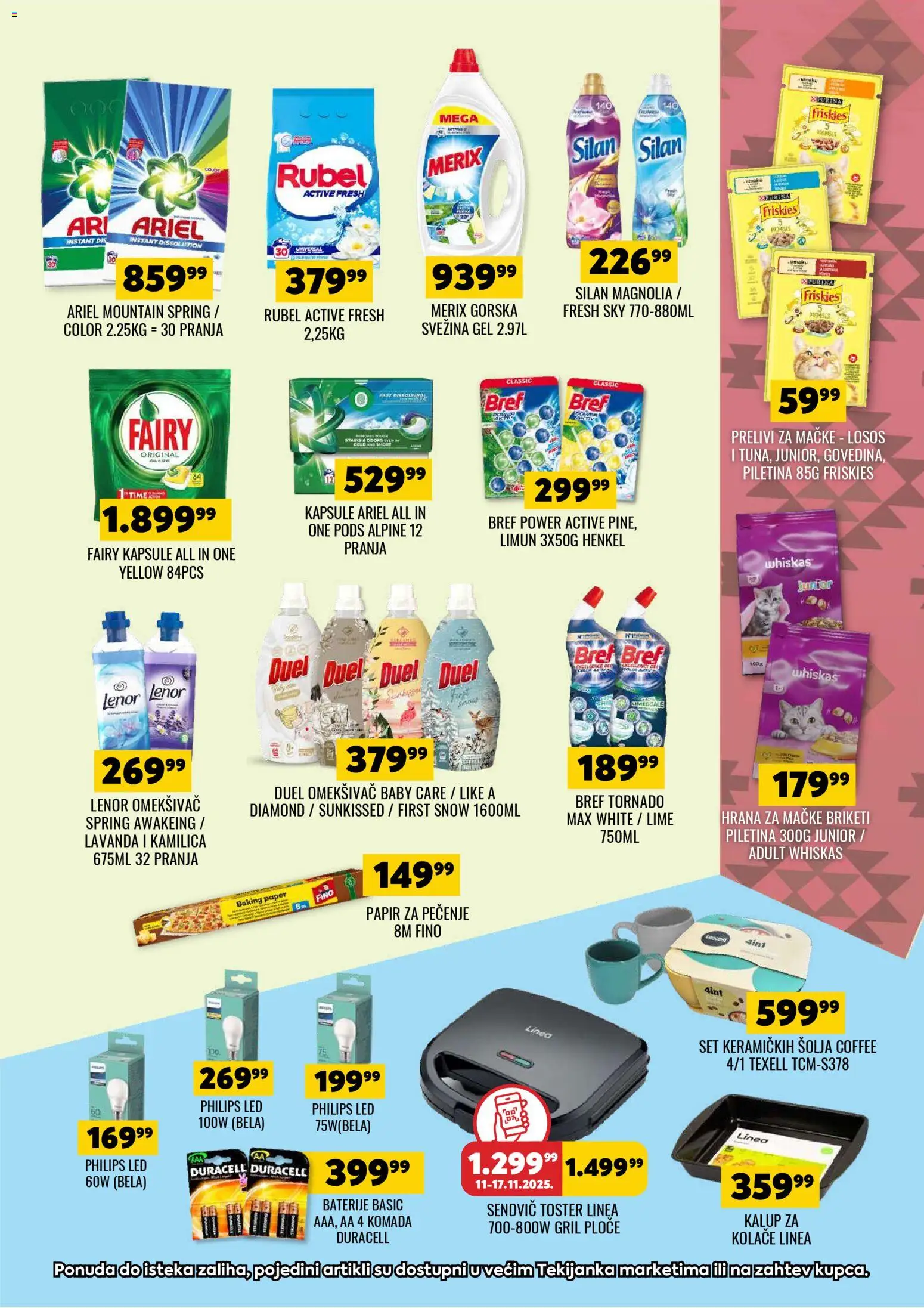 Tekijanka katalog - važi od 05.11.2025 | Strana: 15 | Proizvode: Purina, Ariel, Losos, Limun