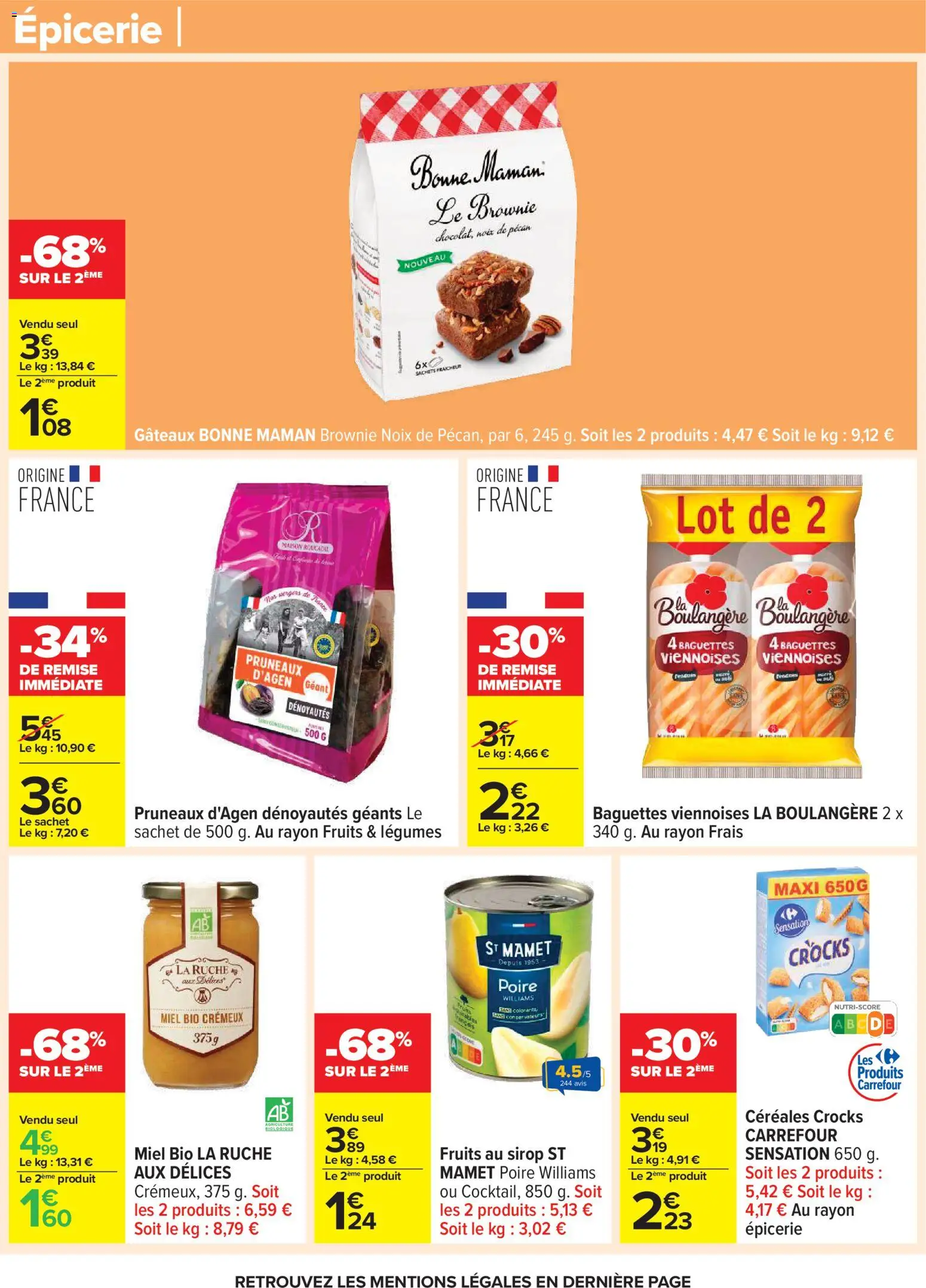 {H1} | Page: 40 | Produits: Pruneaux, Miel, Céréales, Noix