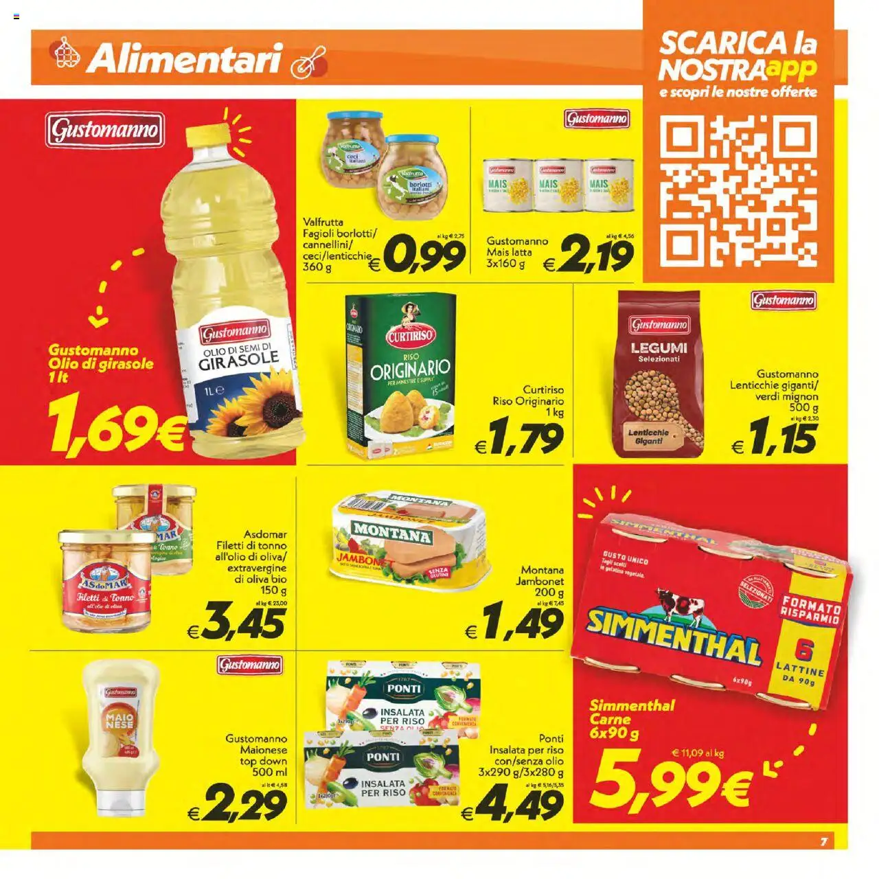 Volantino SuperConveniente del 12.09.2025 | Pagina: 7 | Prodotti: Legumi, Insalata, Top, Olio di girasole