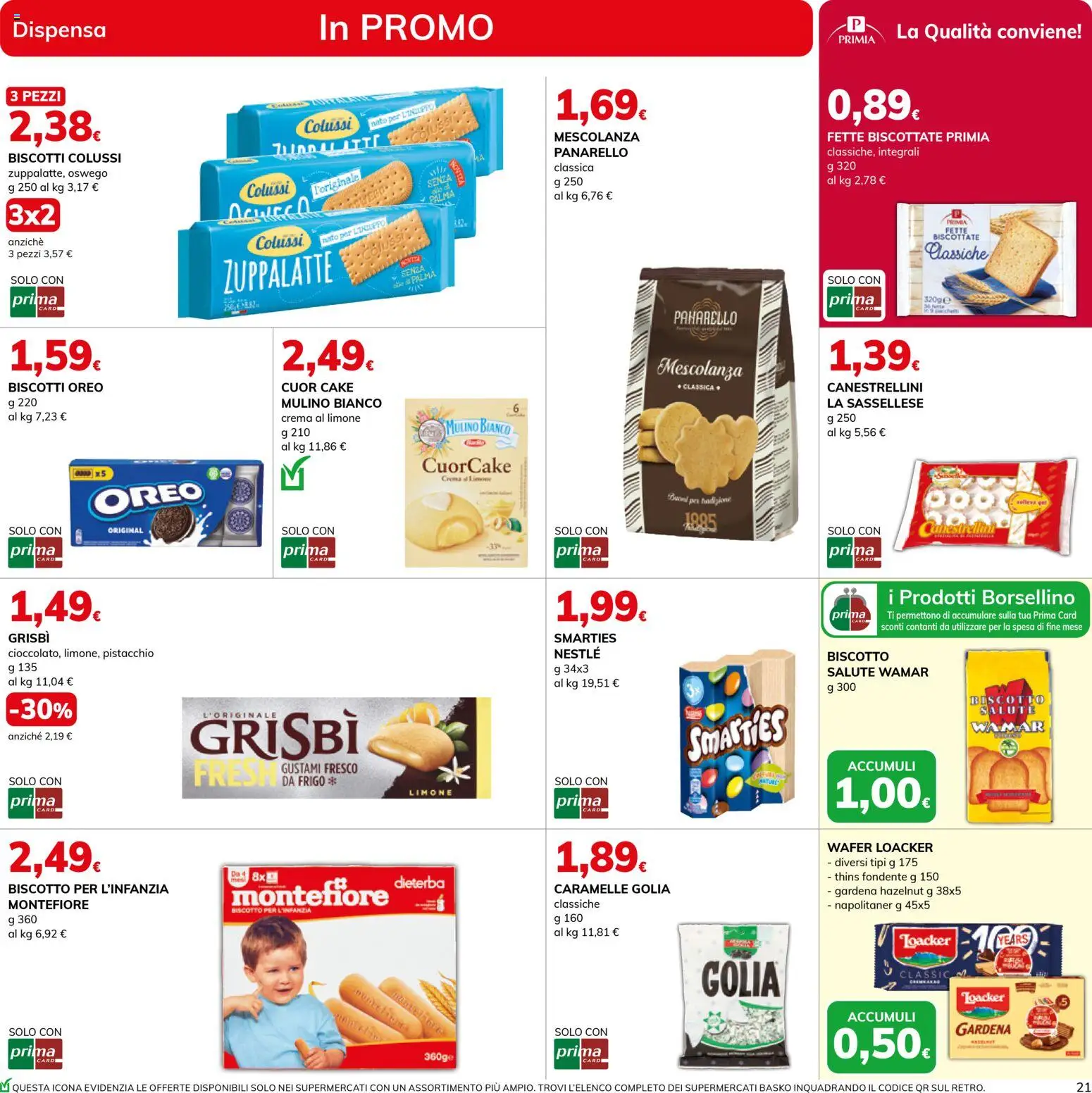 Volantino Basko del 11.11.2025 | Pagina: 21 | Prodotti: Crema, Caramelle, Limone, Fette biscottate