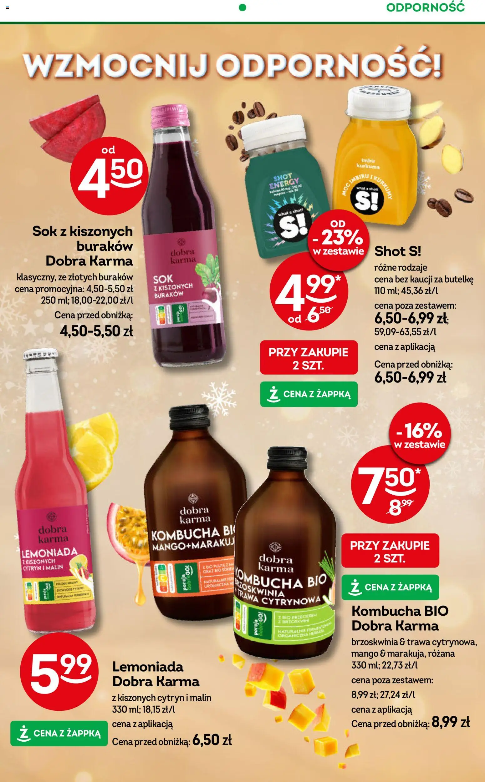 Żabka Gazetka od 28.01.2026 | Strona: 58 | Produkty: Kurkuma, Sok z kiszonych buraków, Sok, Kombucha