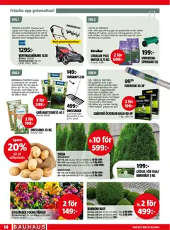 Bauhaus erbjudanden - Förhandsvisning av reklamblad från butik Bauhaus aktuell från 01.04.2026 | Sida: 14