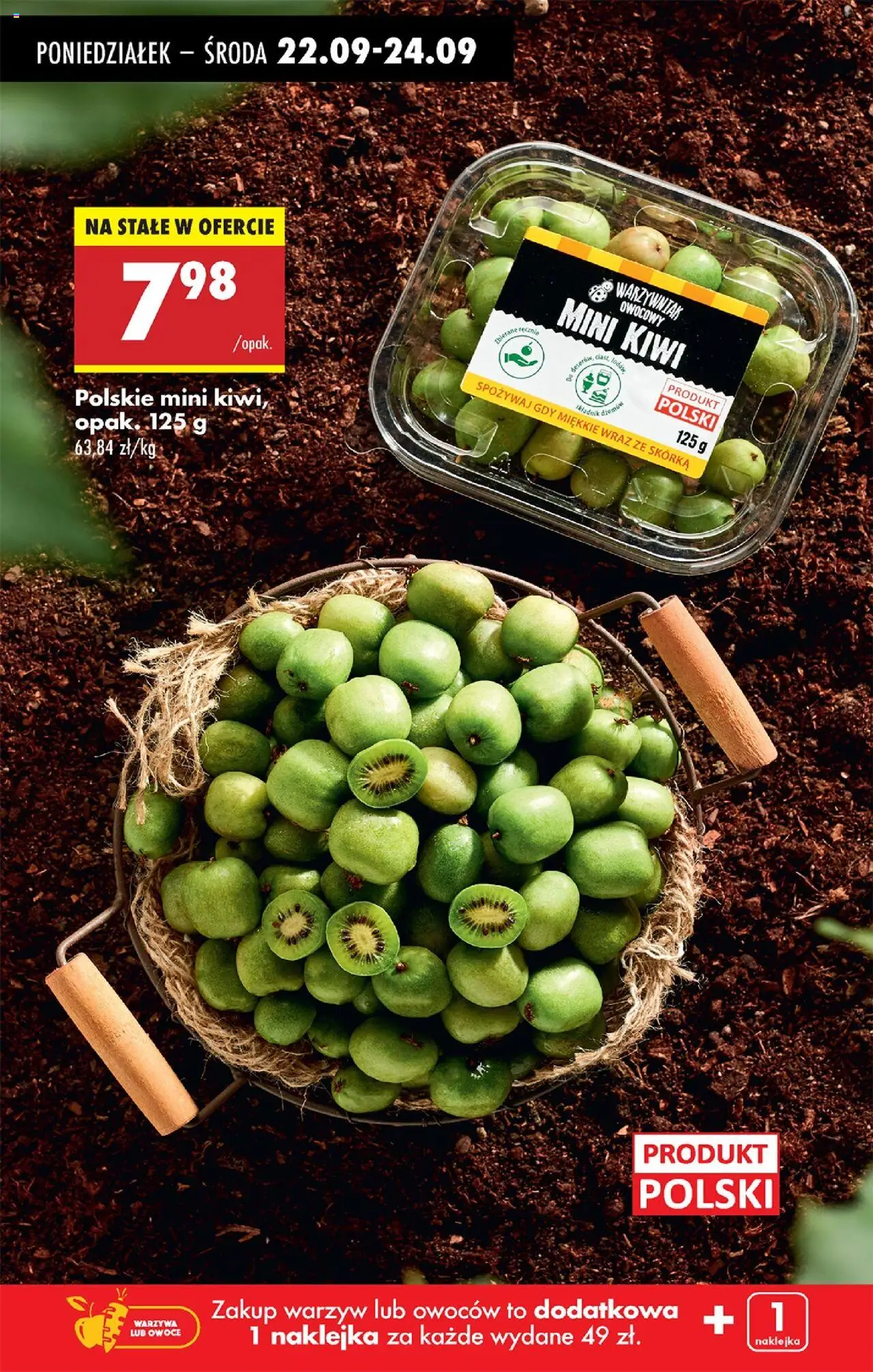 Biedronka gazetka od 22.09.2025 | Strona: 67 | Produkty: Kiwi, Warzywa, Owoce, Mini kiwi
