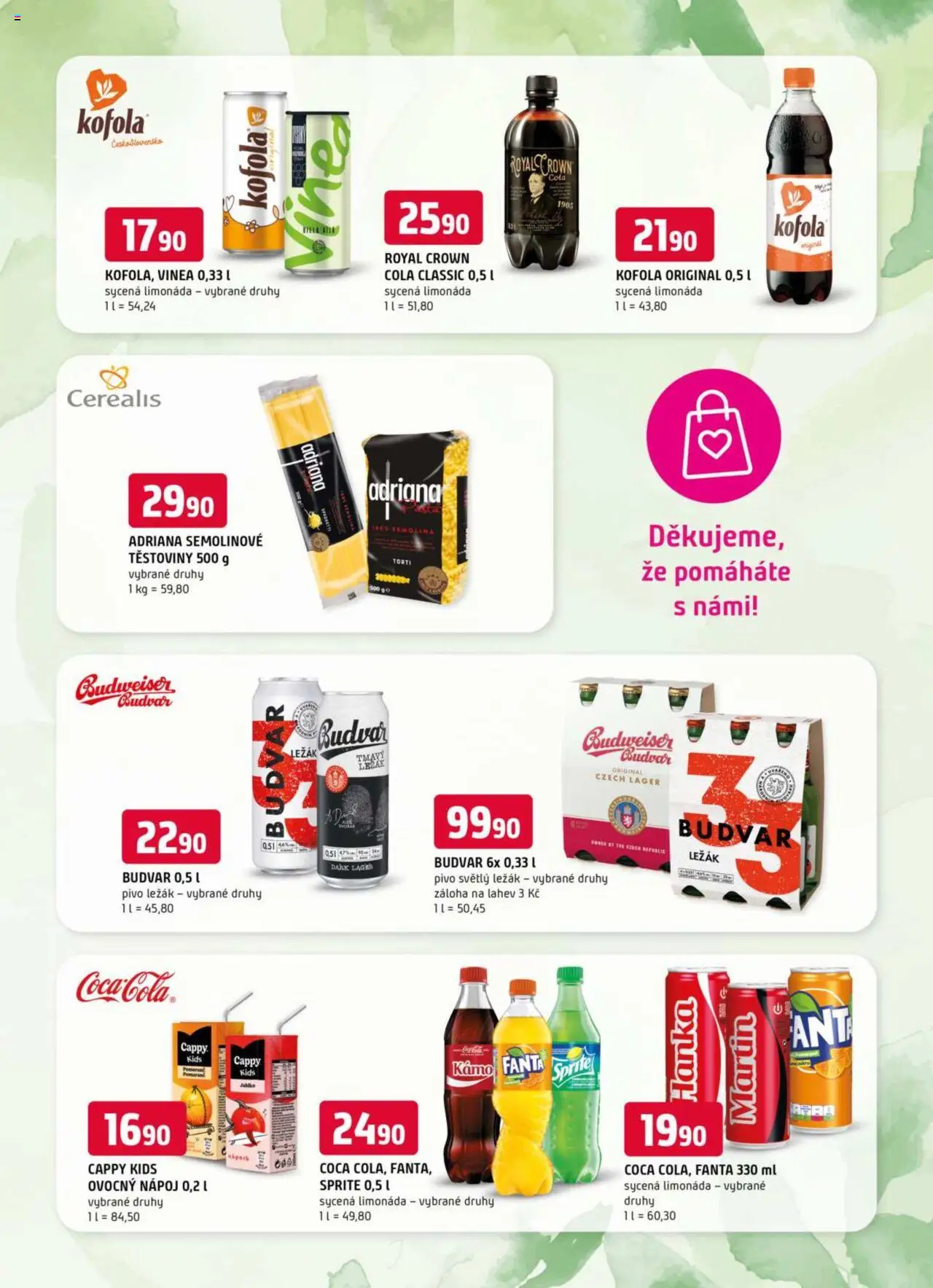 Trefa leták od 22.10.2025 | Strana: 13 | Produkty: Budvar, Limonáda, Pivo, Sprite