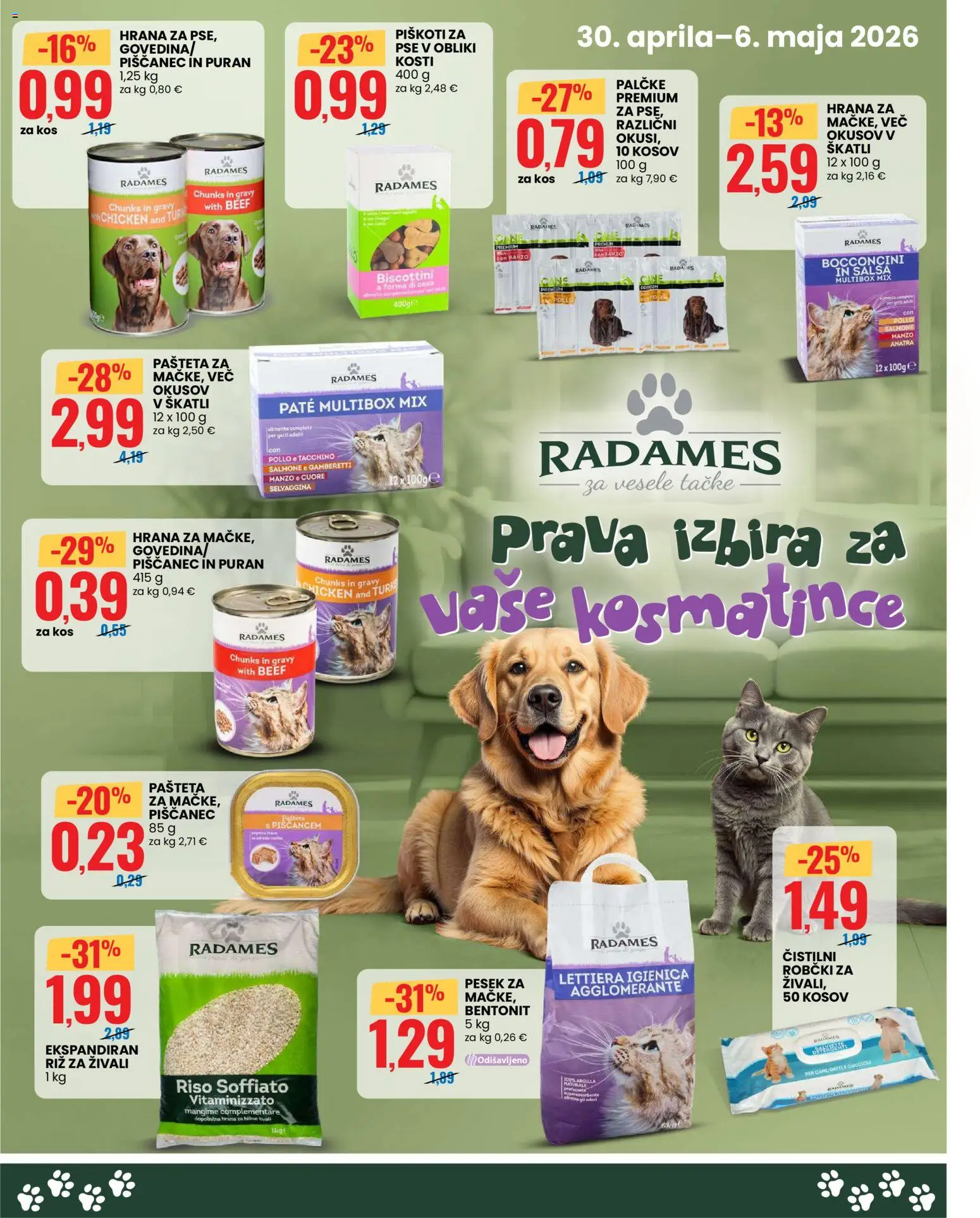 Novi Eurospin katalog ponudbe – veljaven od 30.04.2026 | Stran: 10 | Izdelki: Robčki, Kos, Riz, Piskoti