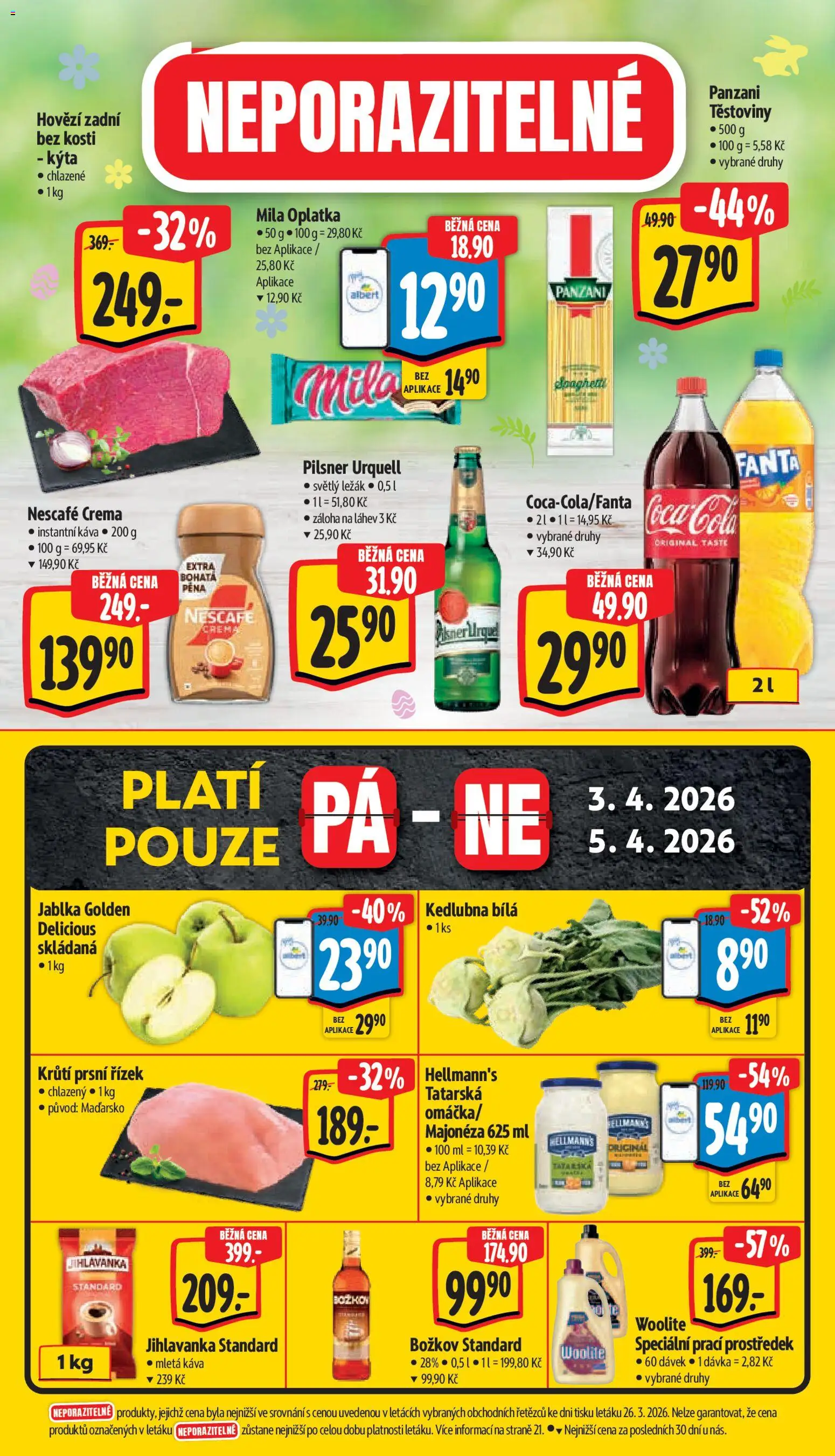 Albert leták - Supermarket od 01.04.2026 | Strana: 46 | Produkty: Prací prostředek, Instantní káva, Kedlubna, Mletá káva